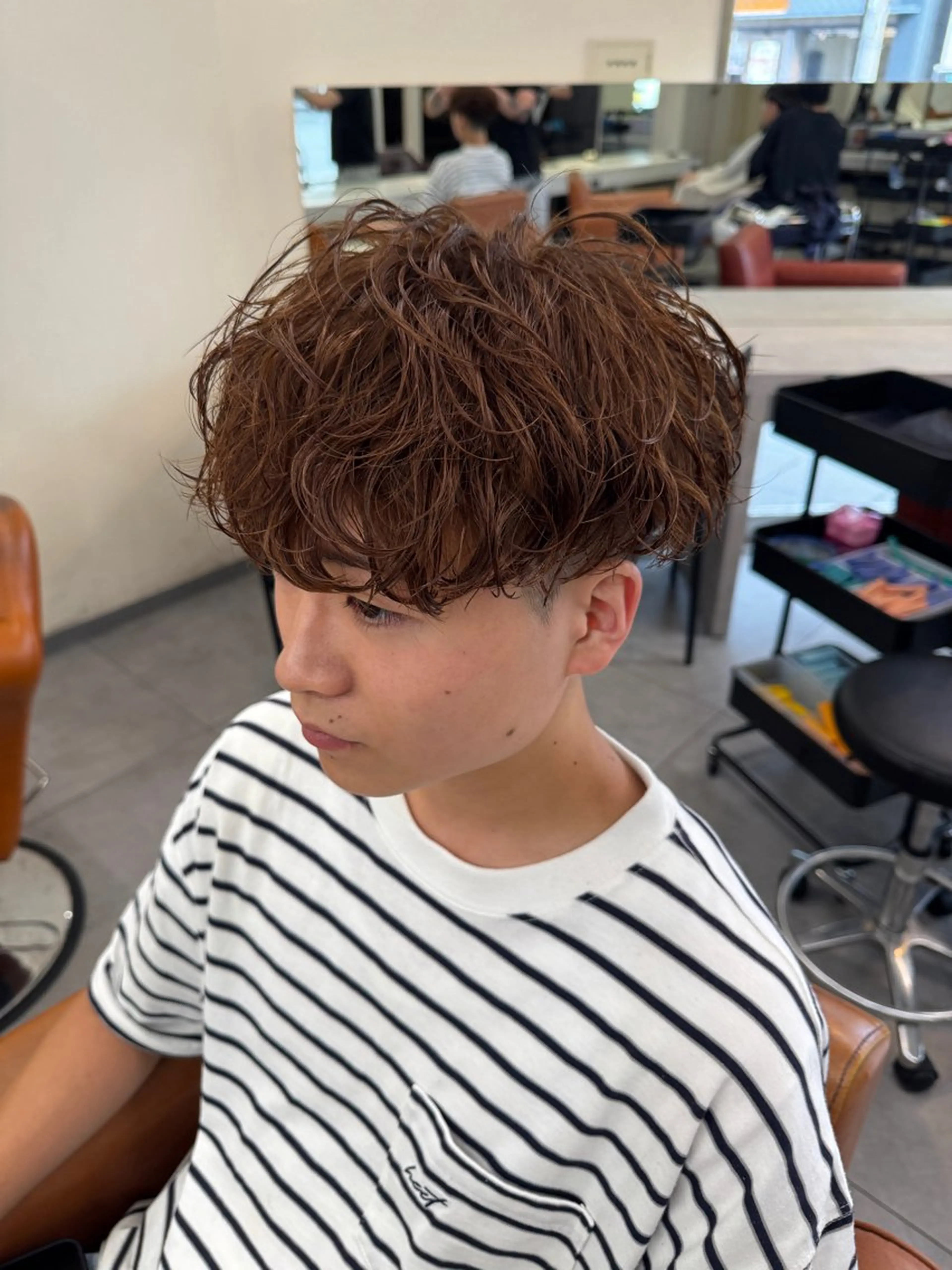 パーマ メンズ カット パーマ 京都駅/メンズサロン 山田司のヘアスタイル