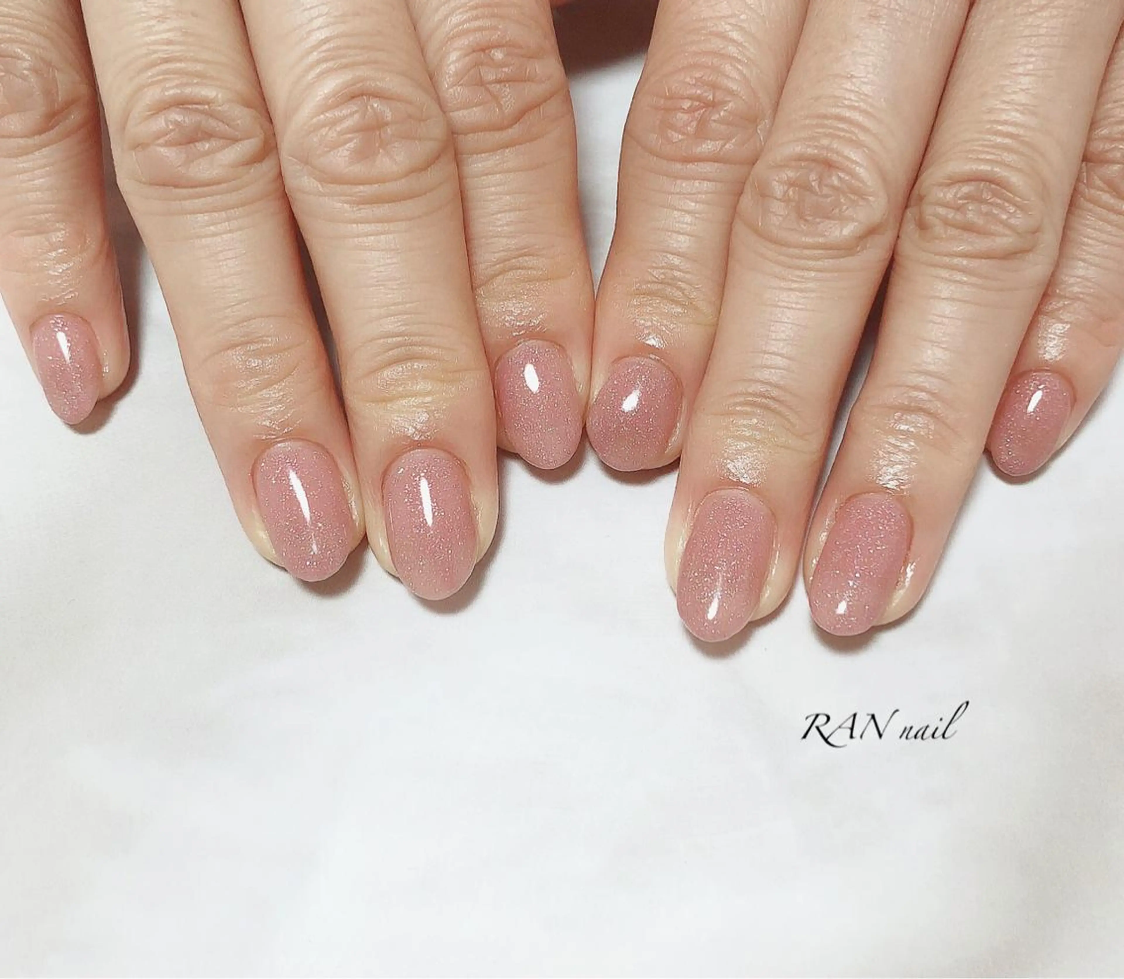 ネイル キラキラネイル ラメ(グリッター) オフィスネイル ワンカラーネイル ピンク ハンドネイル フットネイル RAN nail 〜ランネイル〜所属・RAN nailのネイルデザイン