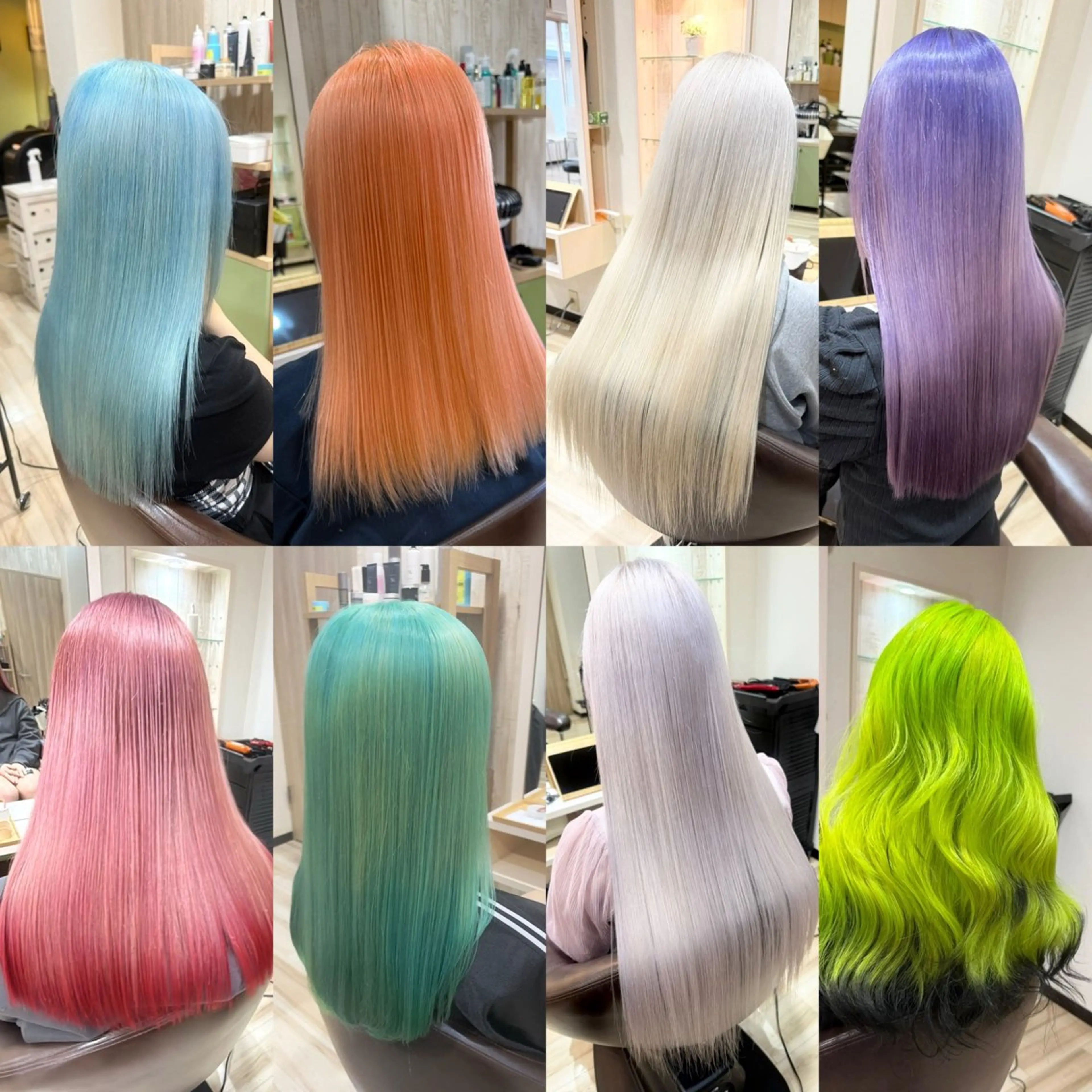 ロング カラー 🌈派手髪ハイトーン 🌈鈴木亮太🌈のヘアスタイル