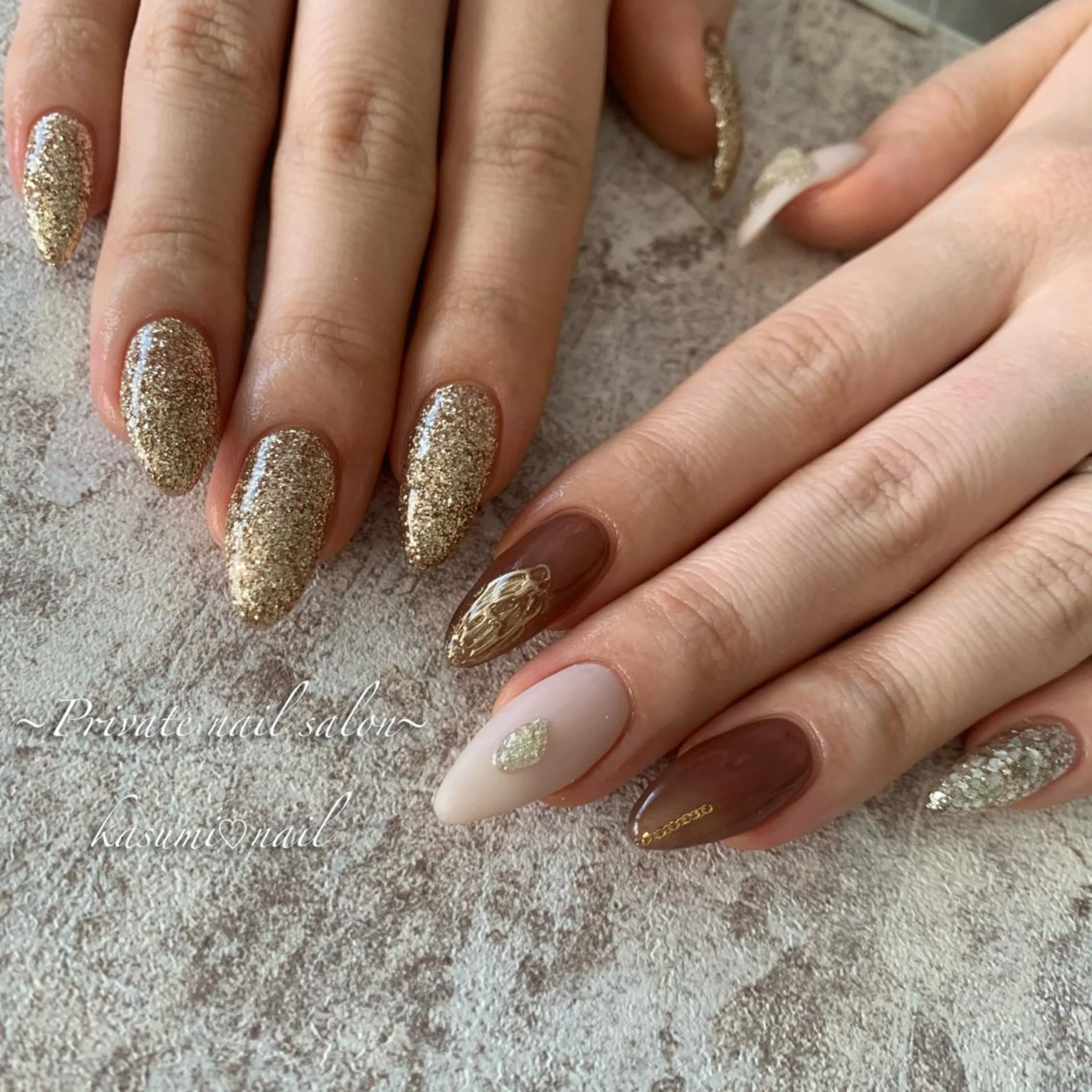 ネイル マグネットネイル ミラーネイル ニュアンスネイル KASUMI♡ Nailのネイルデザイン