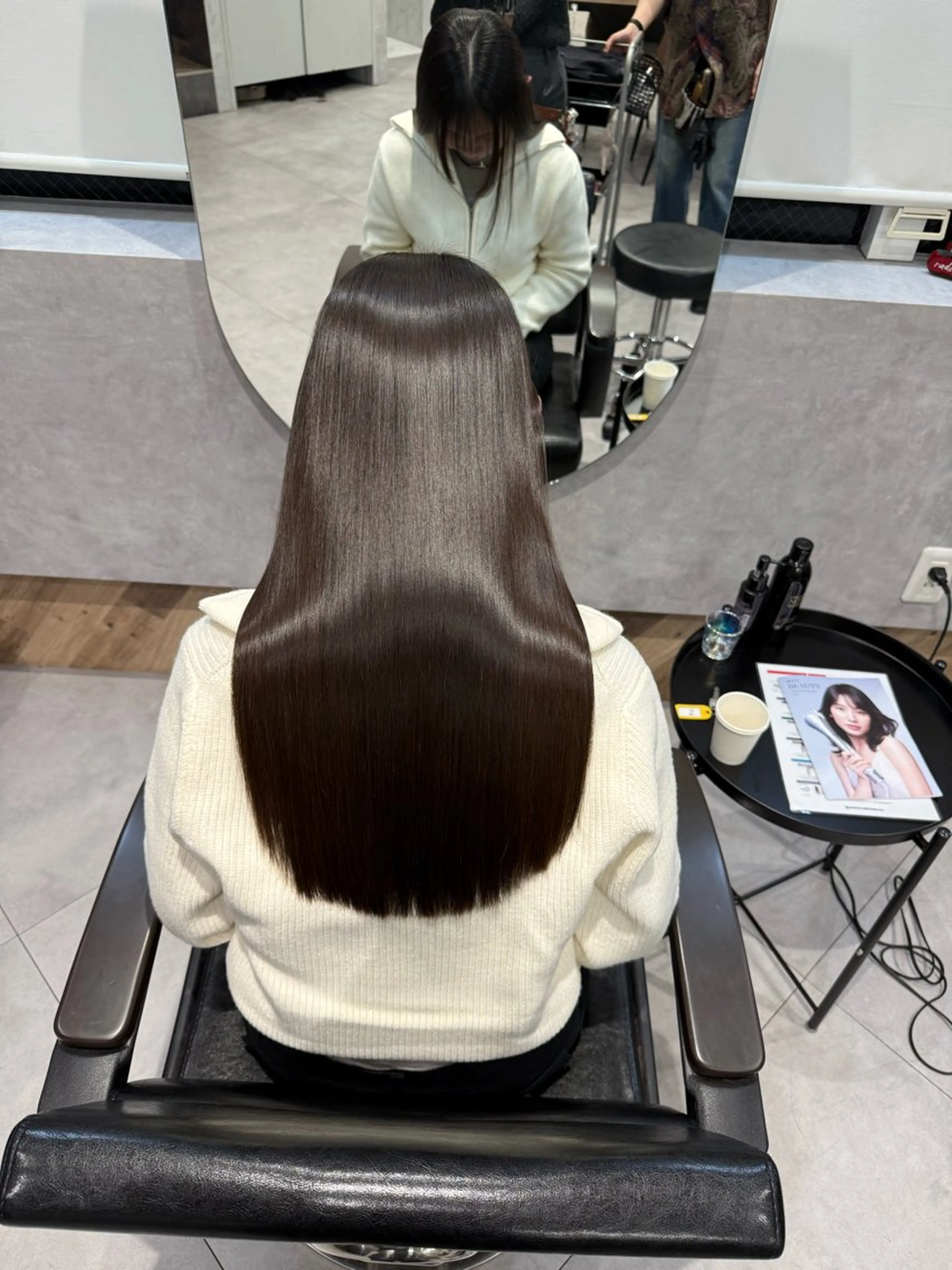 ロング 髪質改善 縮毛矯正 トリートメント 柴田樹/大人可愛い 艶髪カラー/髪質改善のヘアスタイル