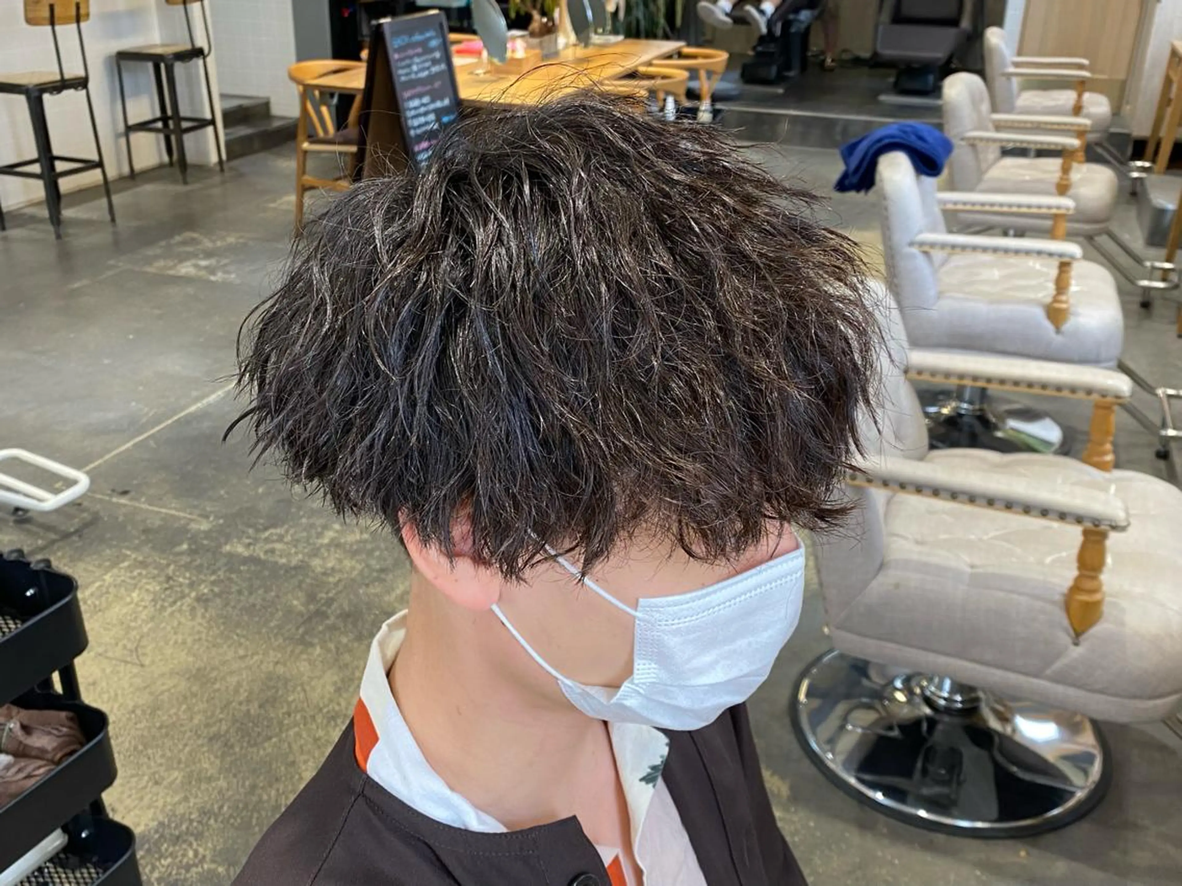 ミディアム メンズ カット パーマ トリートメント メンズパーマ特化/ 町田甲陽✨のヘアスタイル