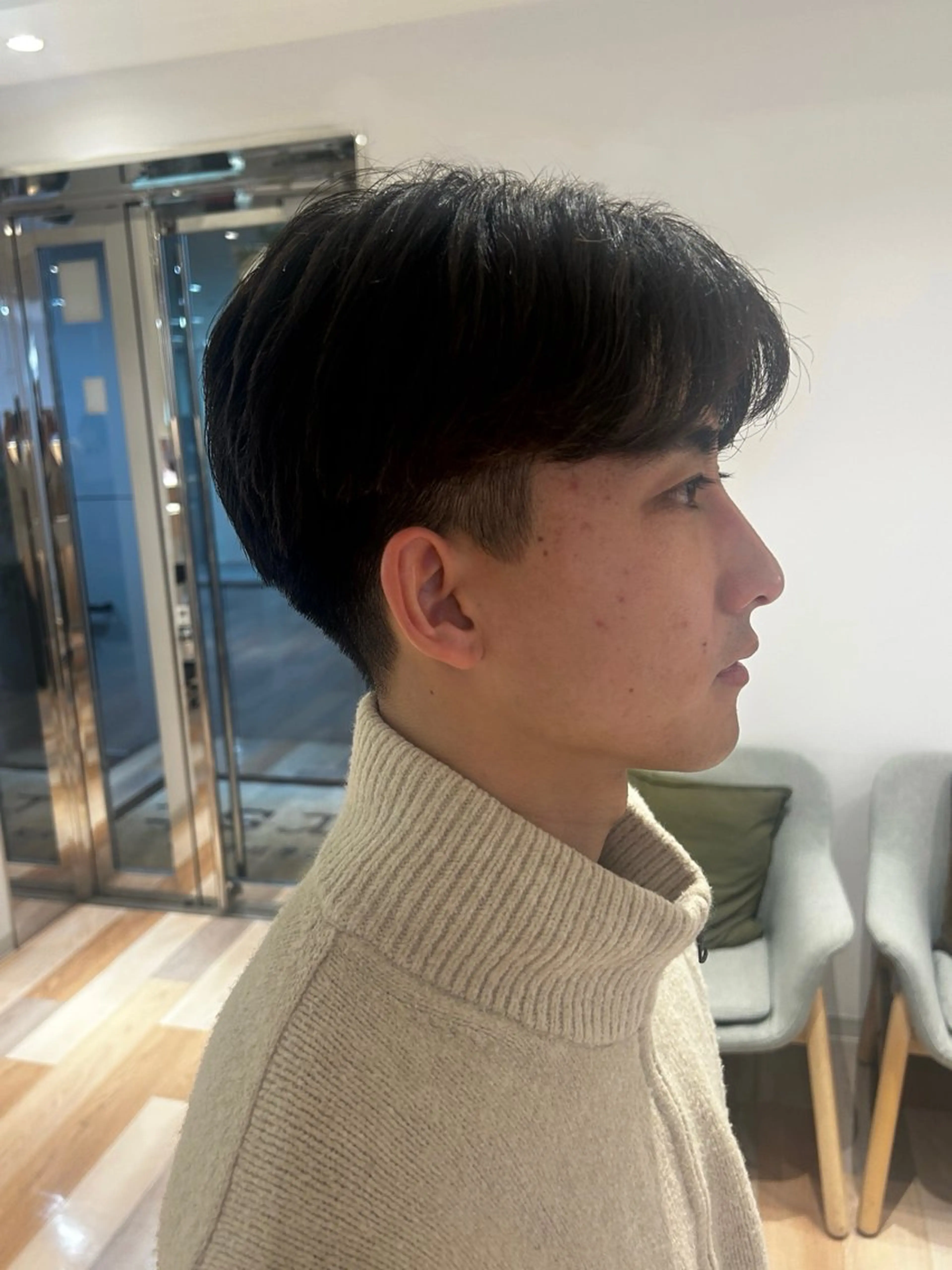 メンズ センターパート 田中 翔子のヘアスタイル