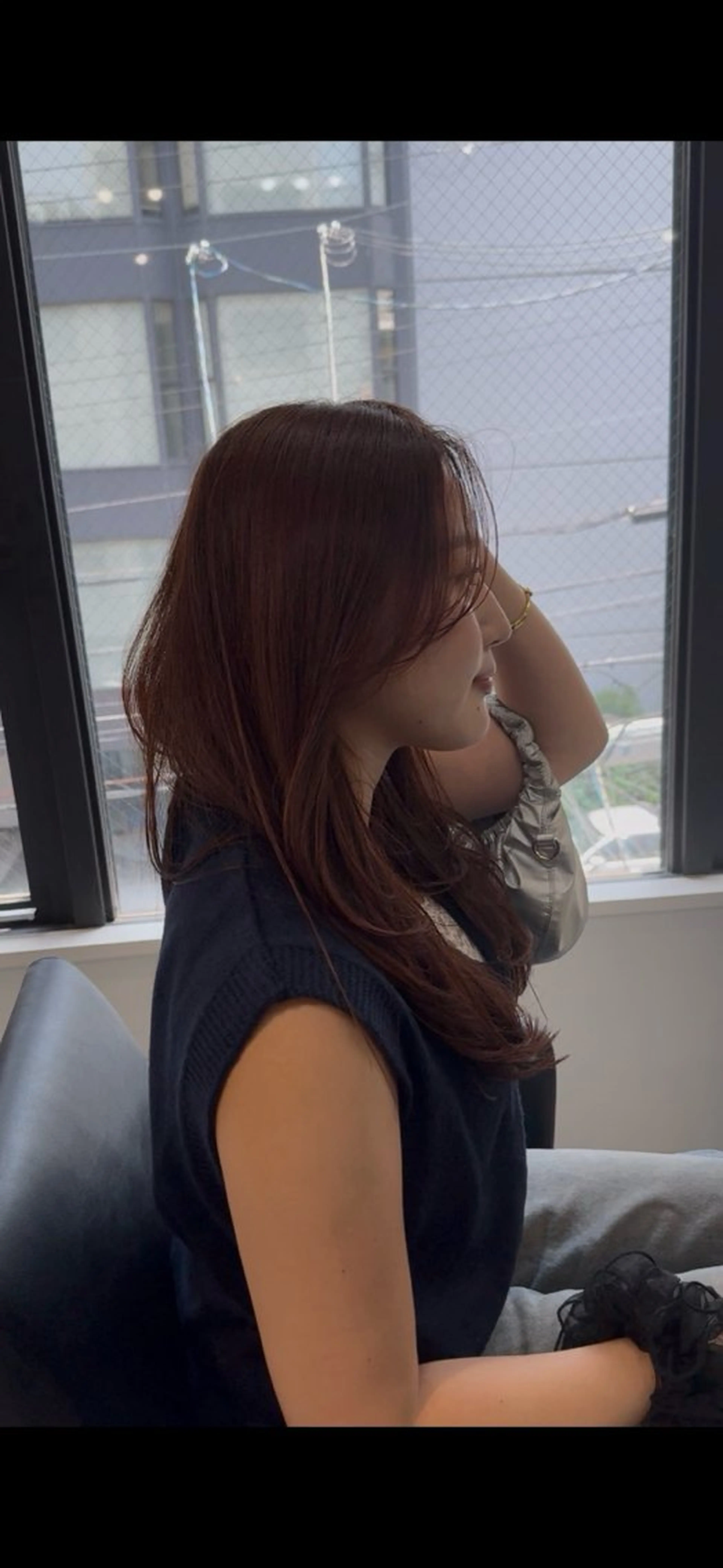 セミロング レイヤーカット カット ヘアカラー トリートメント reira/堀江/ 透明感カラーのヘアスタイル