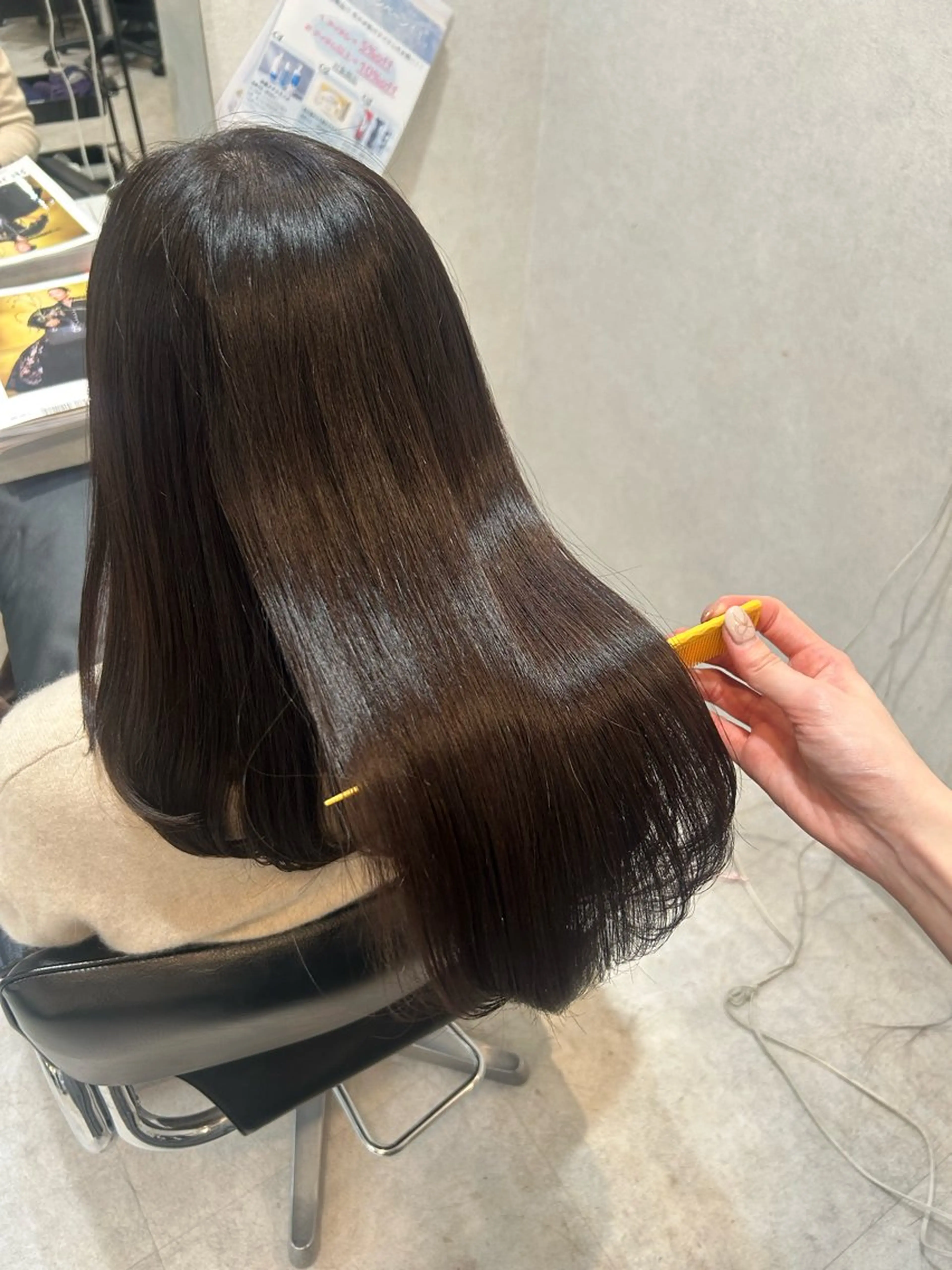 ロング 髪質改善 ヘアカラー 柔らかい縮毛矯正/ ボブ/北林のヘアスタイル