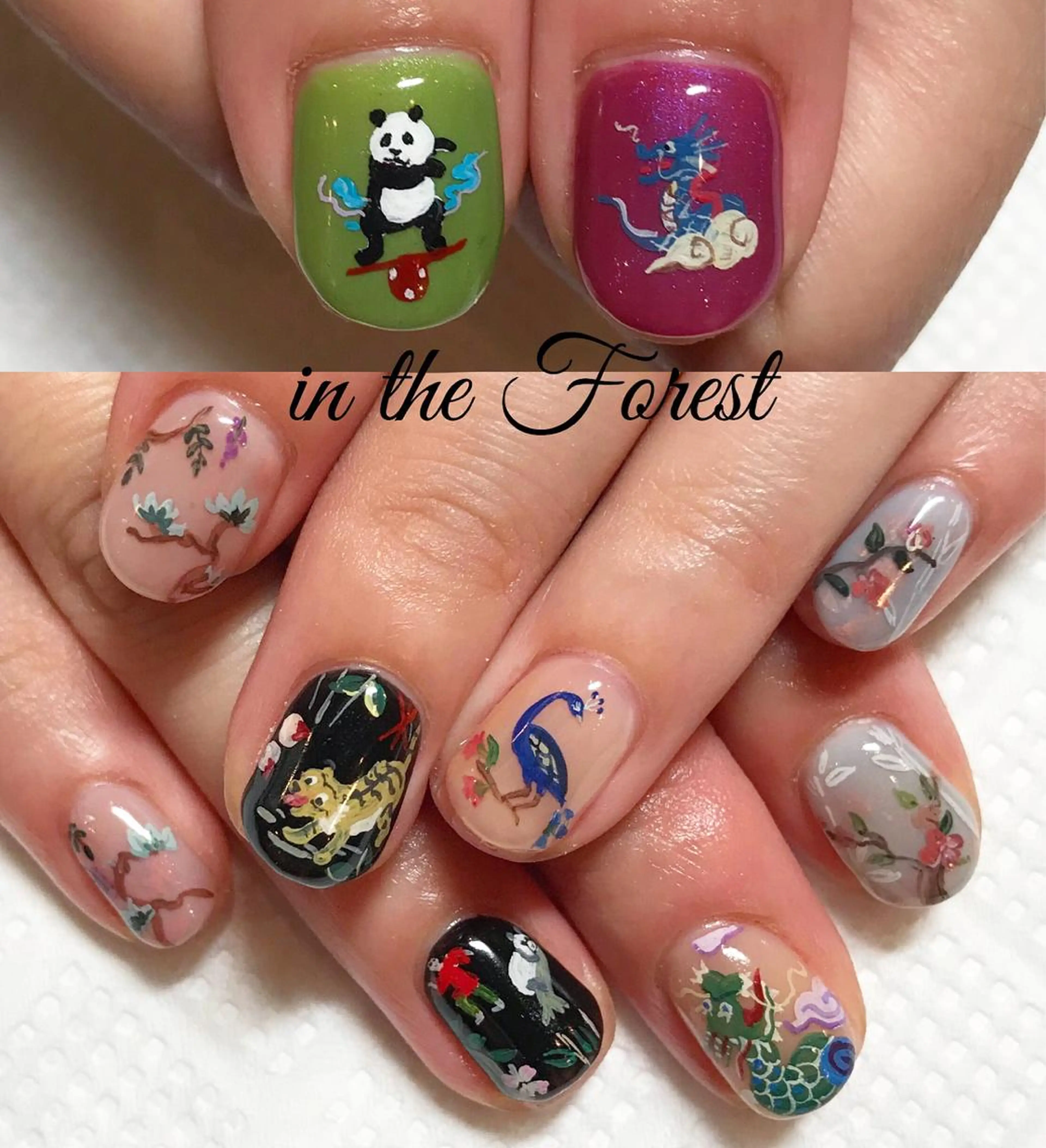 ネイル アートネイル ミラーネイル ニュアンスネイル ショートネイル ネイルチップ in the Forest所属・コガ アオイのネイルデザイン