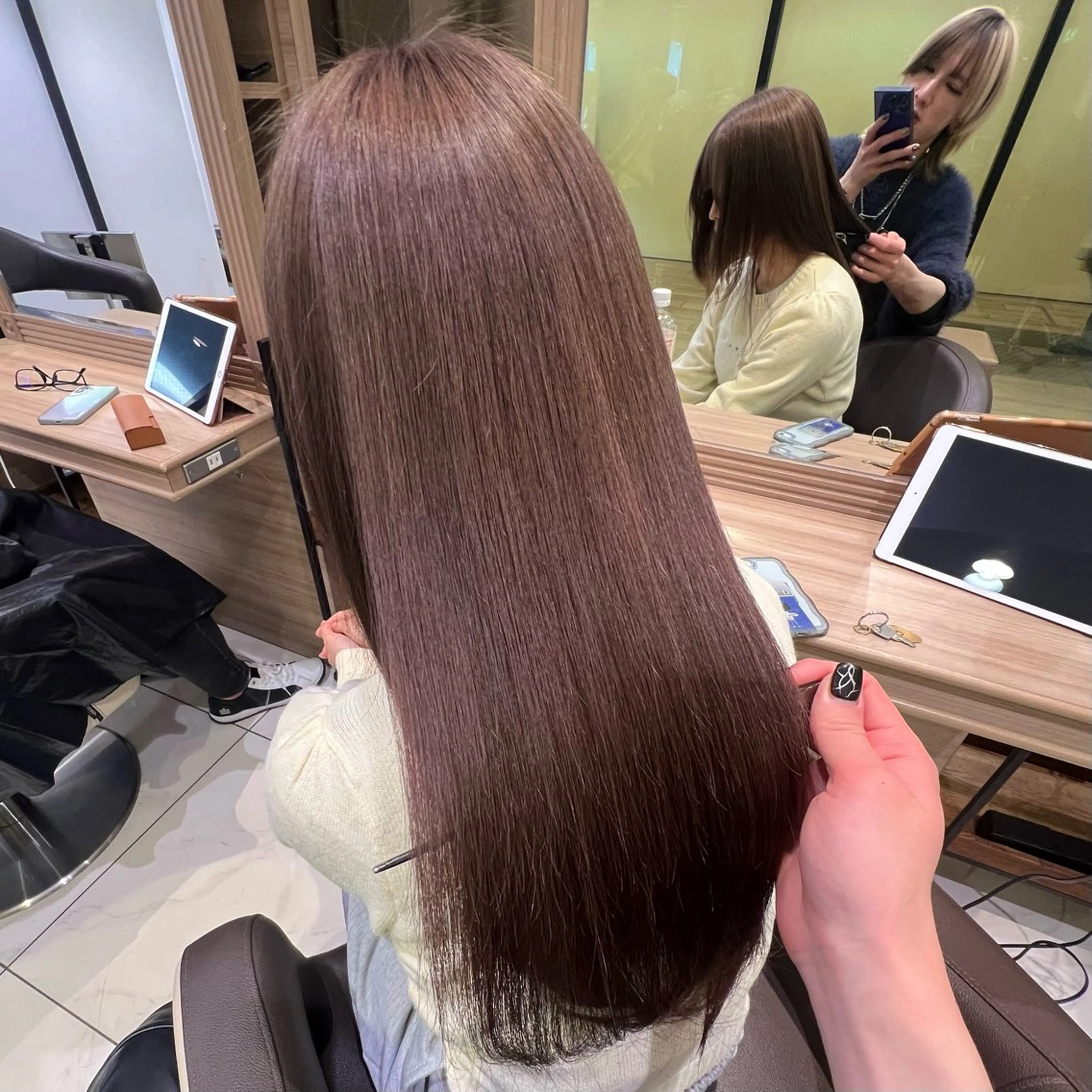 ロング カラー カット ヘアカラー トリートメント ハイトーン/デザイン 💎ryuyaのヘアスタイル