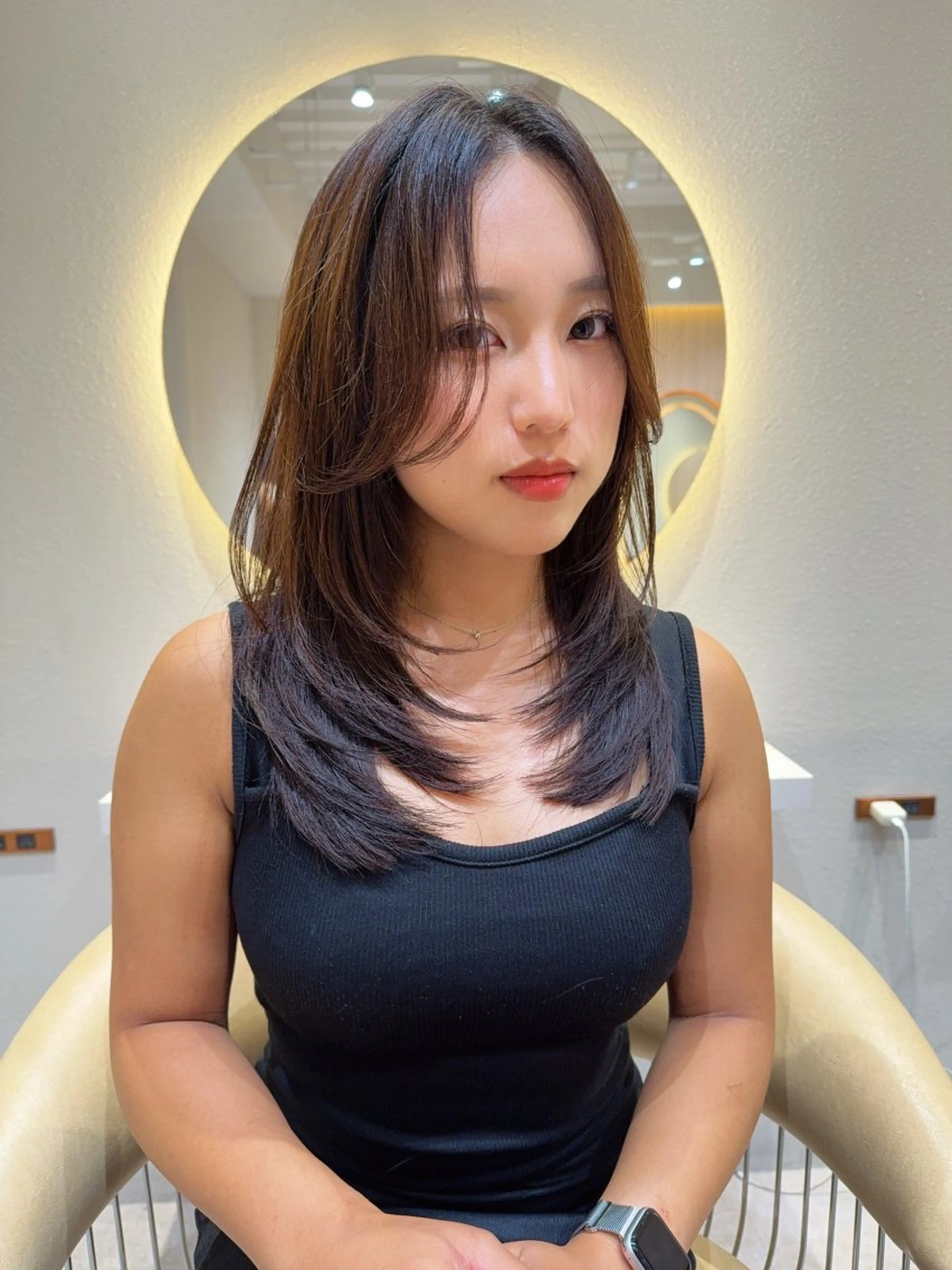 セミロング カラー カット ヘアカラー トリートメント レイヤー❣️縮毛矯正 川村利幸のヘアスタイル