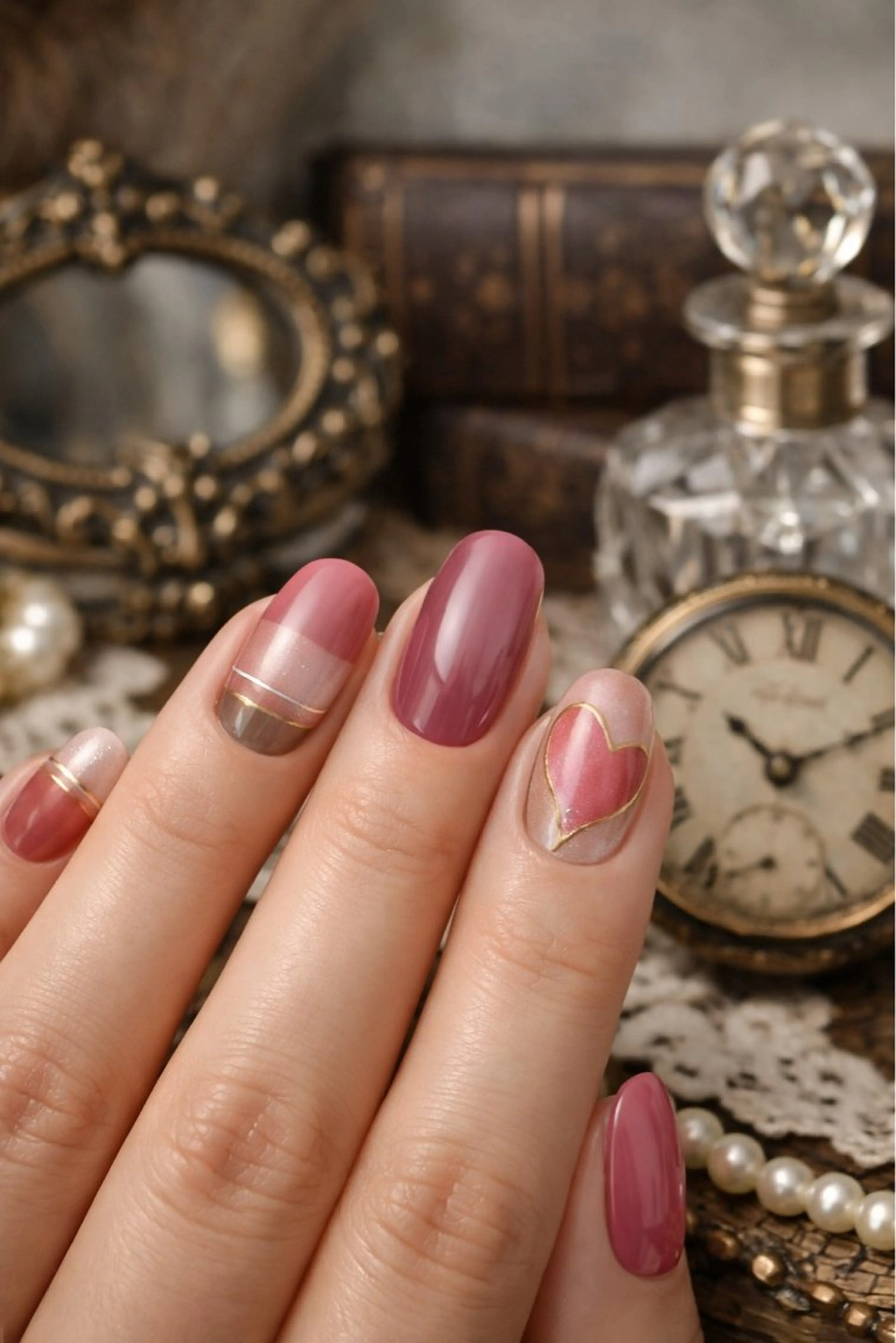 ネイル アートネイル ゴールド ハンドネイル Roger 舞のネイルデザイン