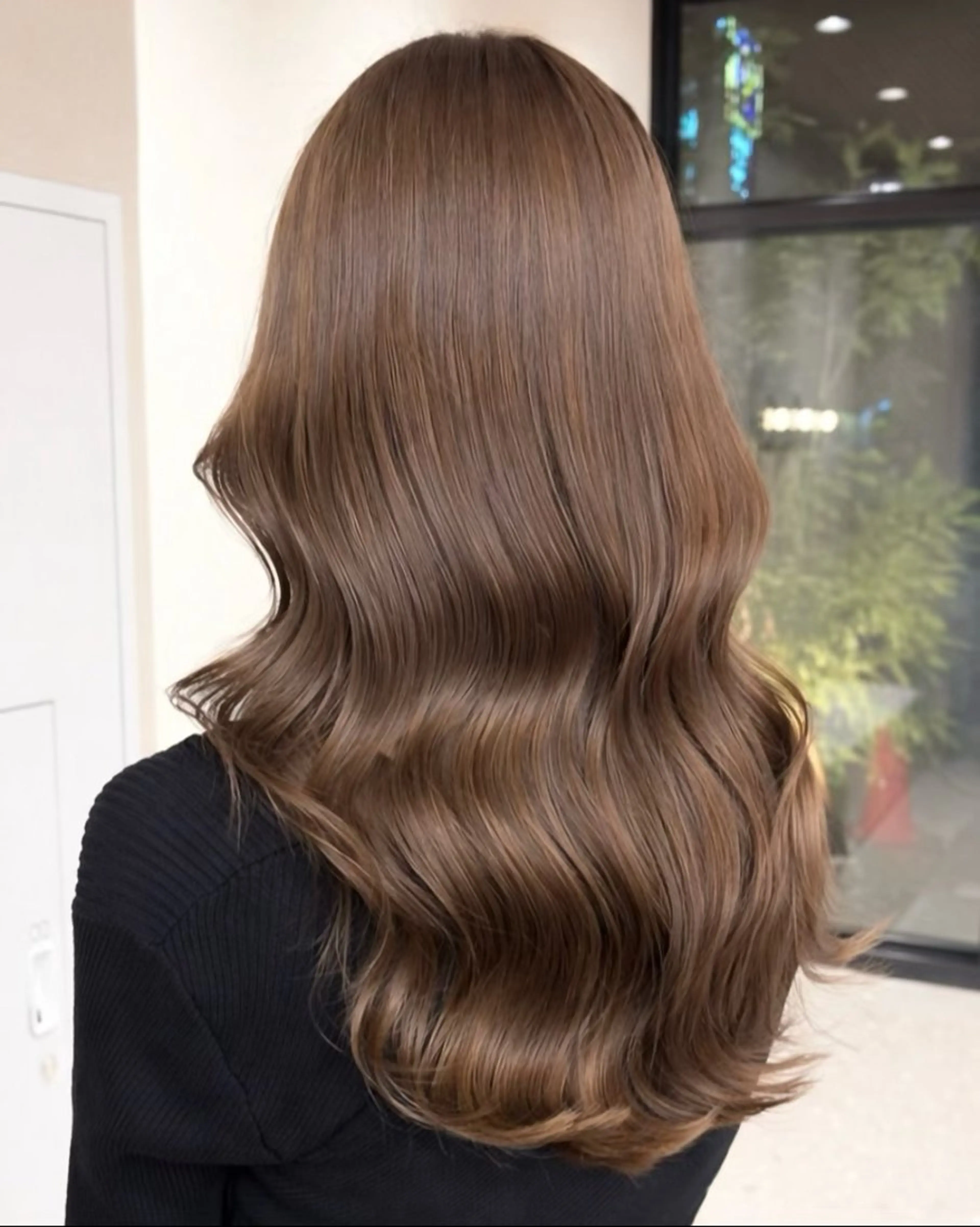 セミロング カラー ヘアアレンジ ベージュカラー ブリーチ ブラウンカラー ヘーゼル ブリーチなしカラー ヘアカラー トリートメント ヘッドスパ ヘアセット 艶カラー の達人のヘアスタイル