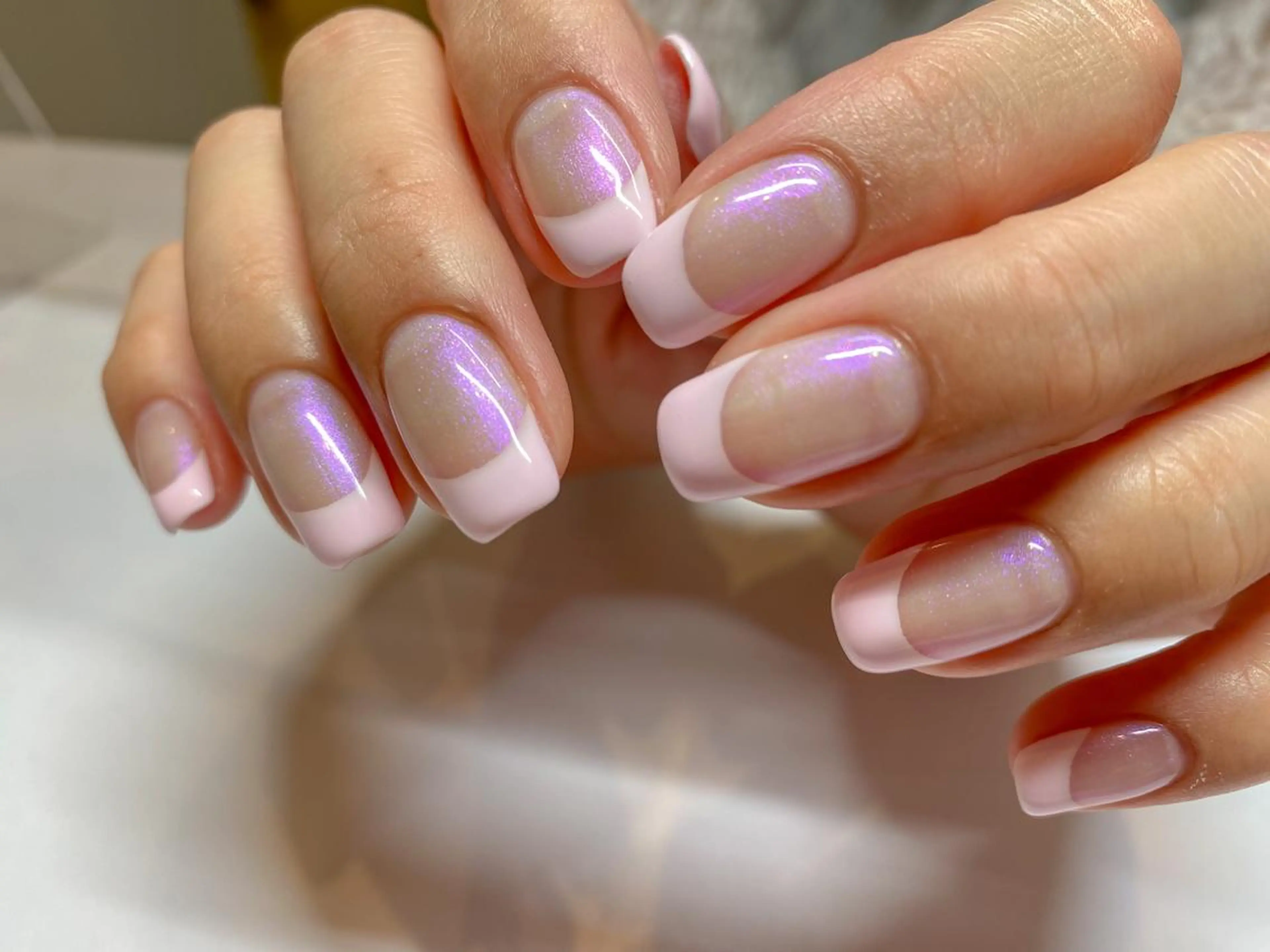 ネイル フレンチネイル ピンク ハンドネイル 表参道colore所属・表参道colore店 REICAのネイルデザイン