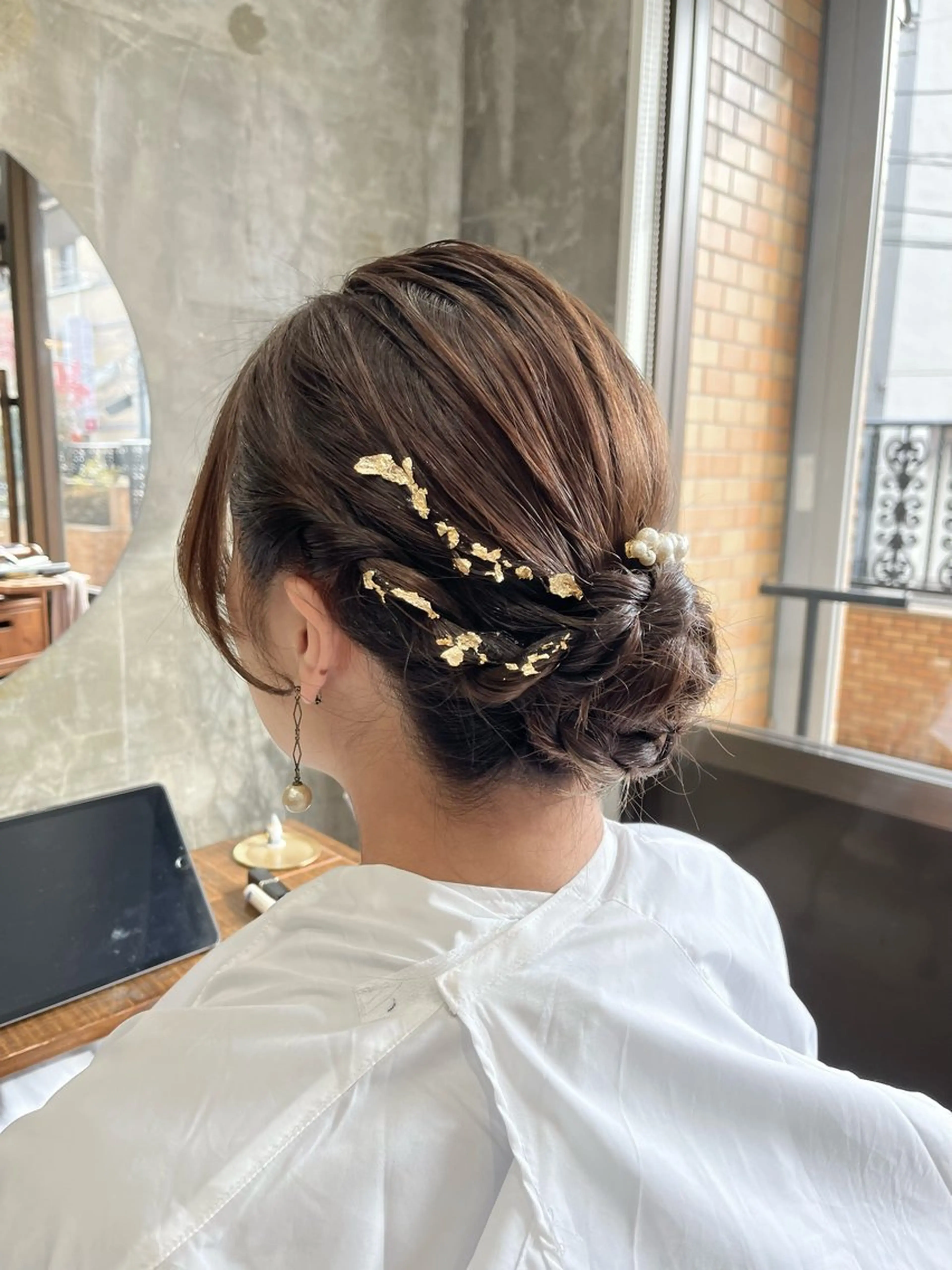 ミディアム カラー ヘアアレンジ Noele hair atelier(ノエルヘアアトリエ)所属・北上ゆい/個性派/ ナチュラルアレンジのヘアスタイル