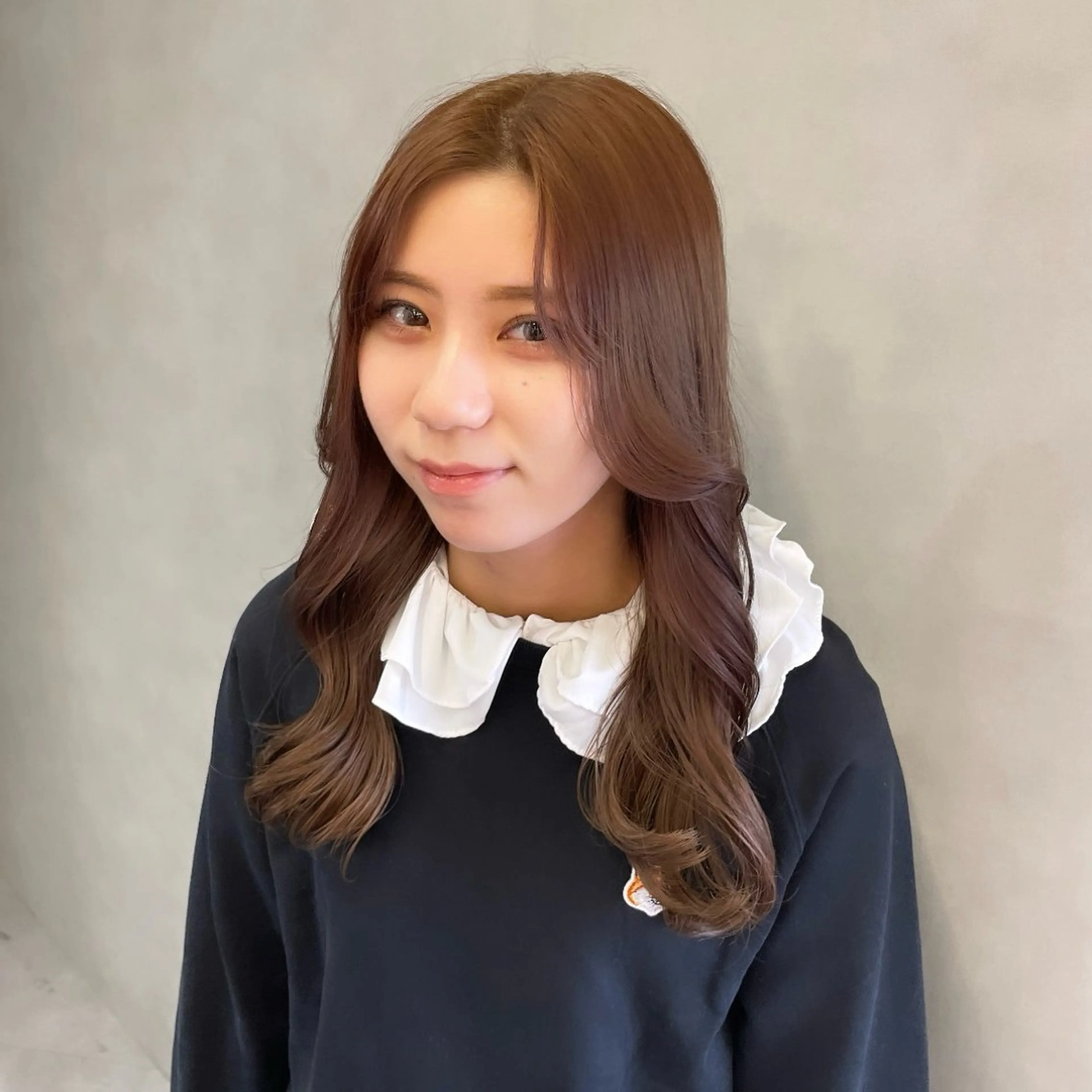 セミロング カラー ベージュカラー 透明感カラー レイヤーカット カット ヘアカラー Rui/透明感カラー 暖色/レイヤーカットのヘアスタイル