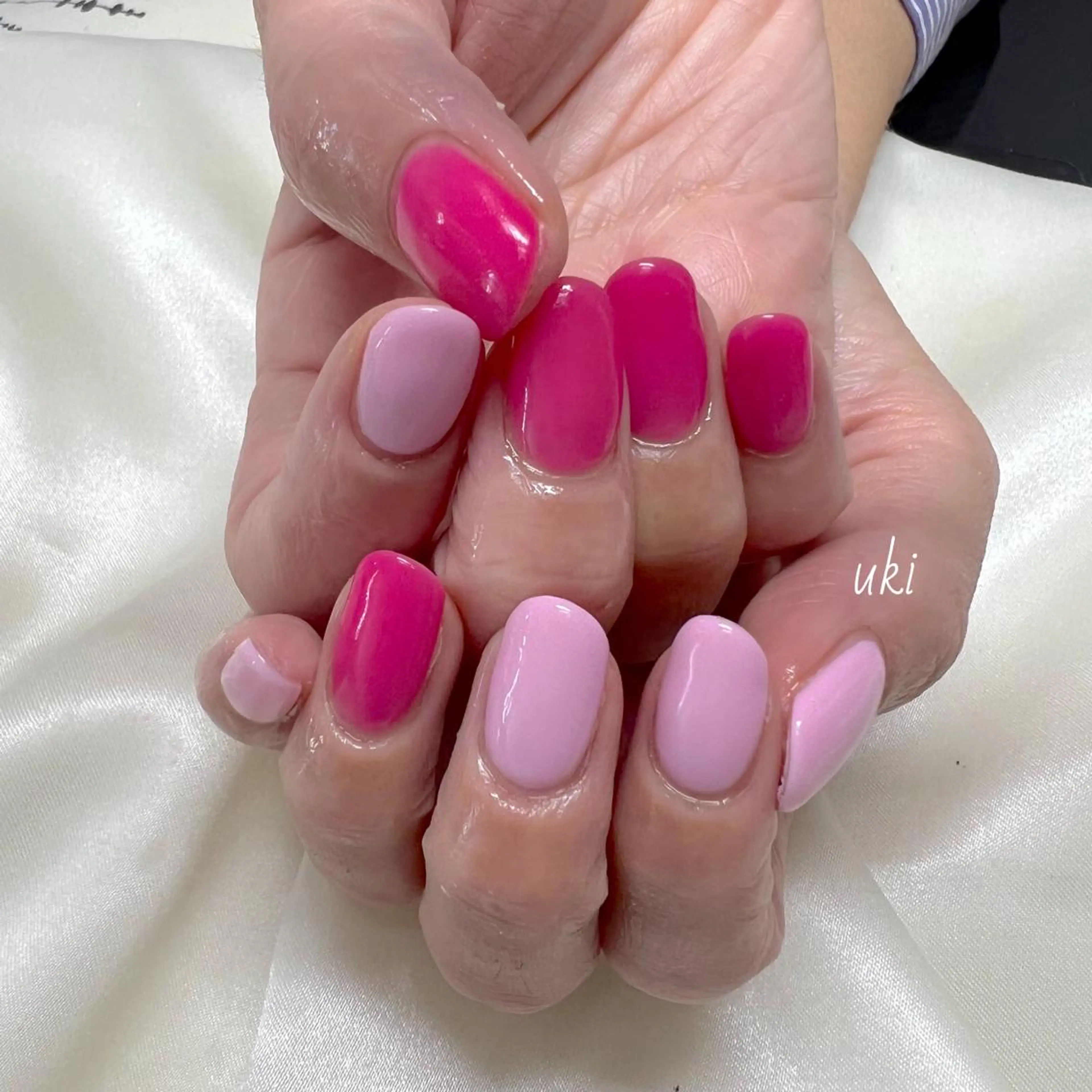 ネイル ワンカラーネイル ピンク ハンドネイル Ameri nail /UKIのネイルデザイン