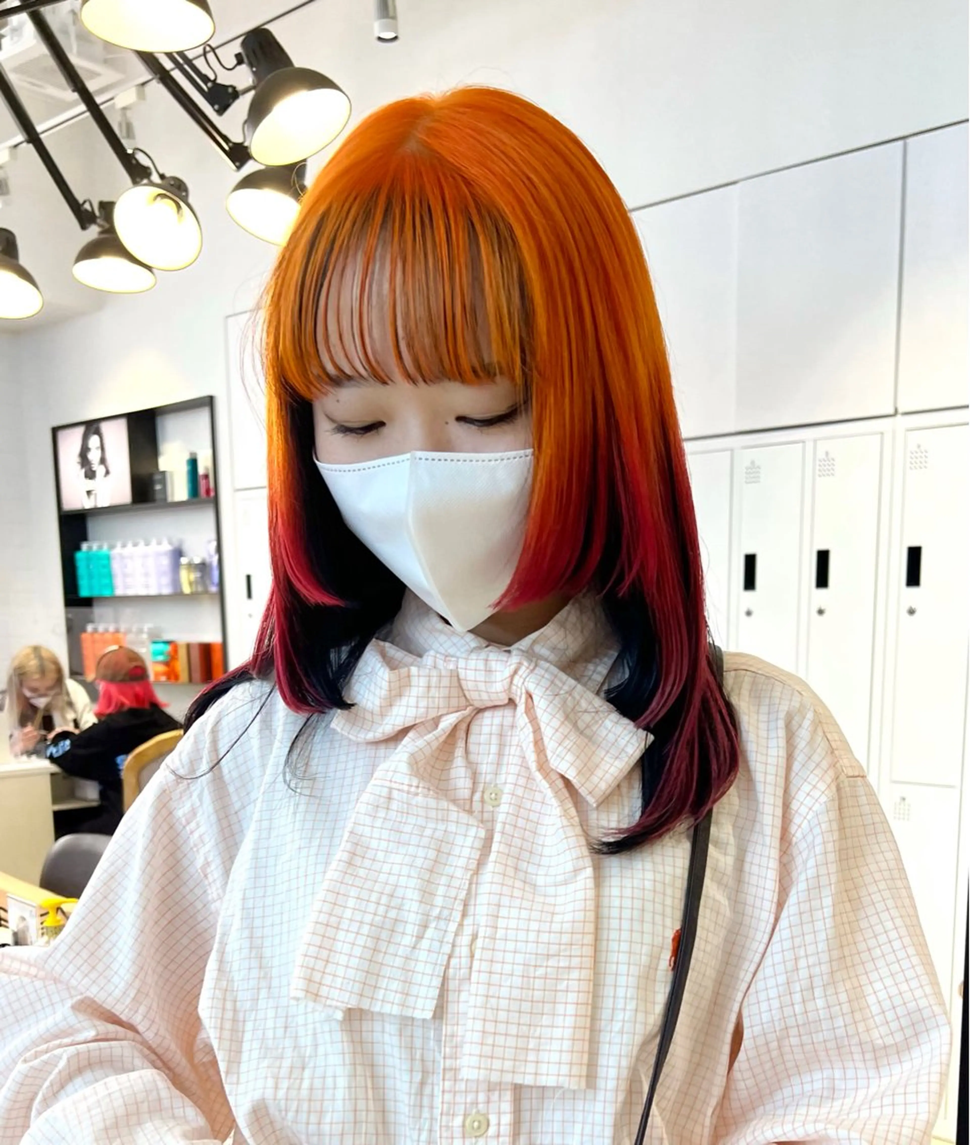 ミディアム カラー デザインカラー ちょめ/八王子 ZEST emuのヘアスタイル