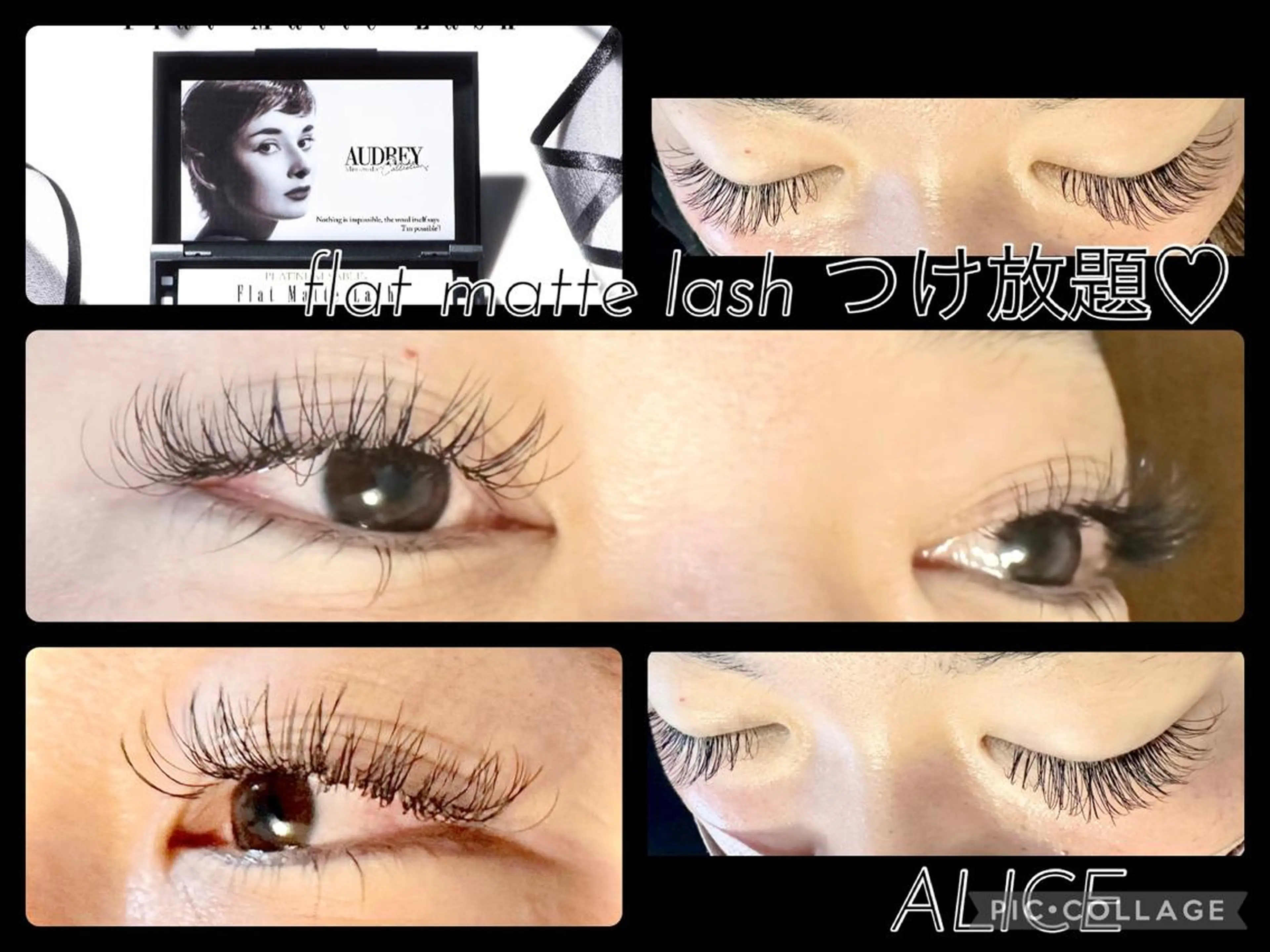 マツエク・マツパ 付け放題 キュート フラットラッシュ トータルビューティーサロンALICE所属・Yanagida Yurieのマツエク・マツパデザイン