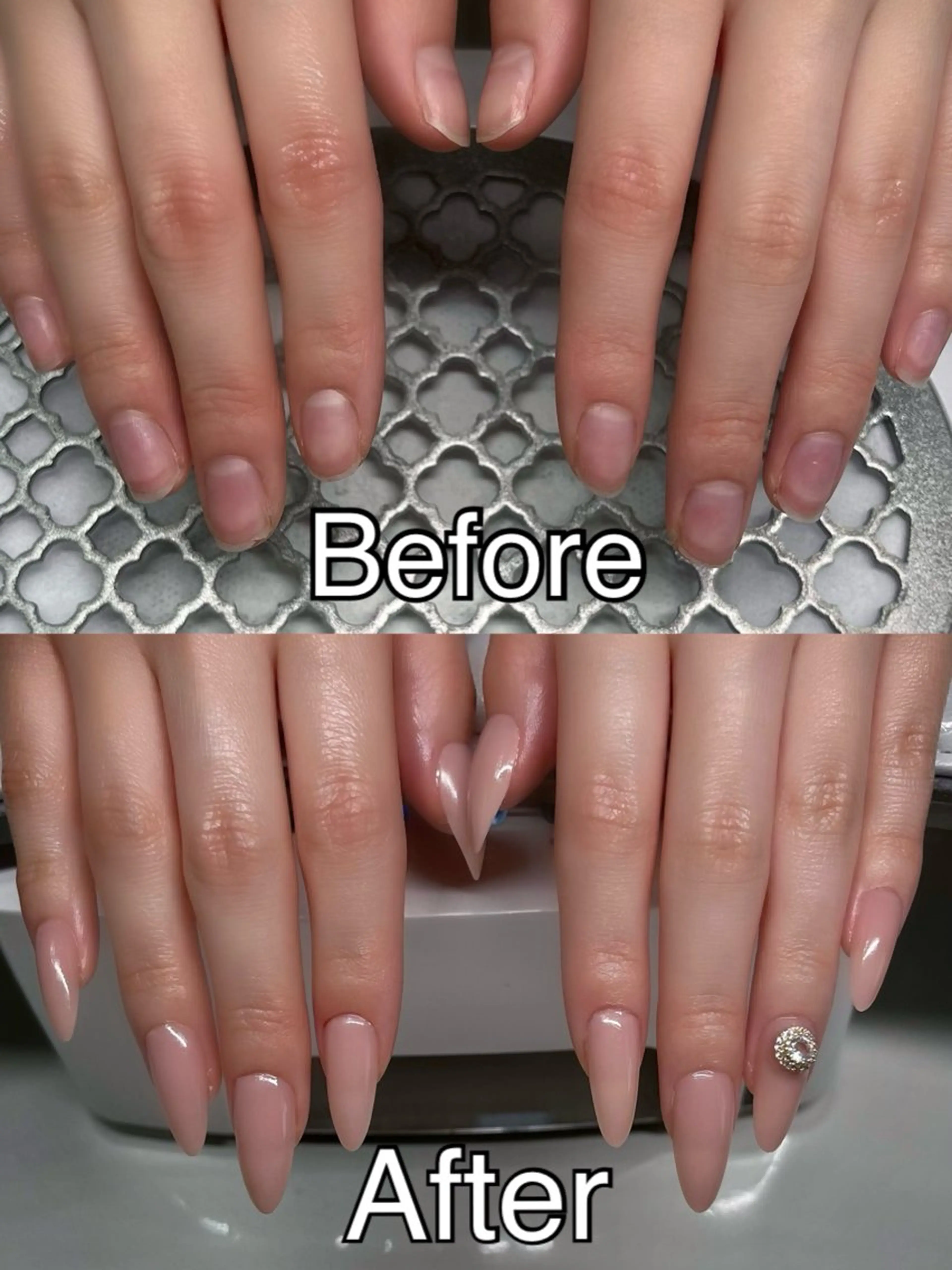 ネイル 長さ出し スカルプネイル nine.🦋 YUKOのネイルデザイン