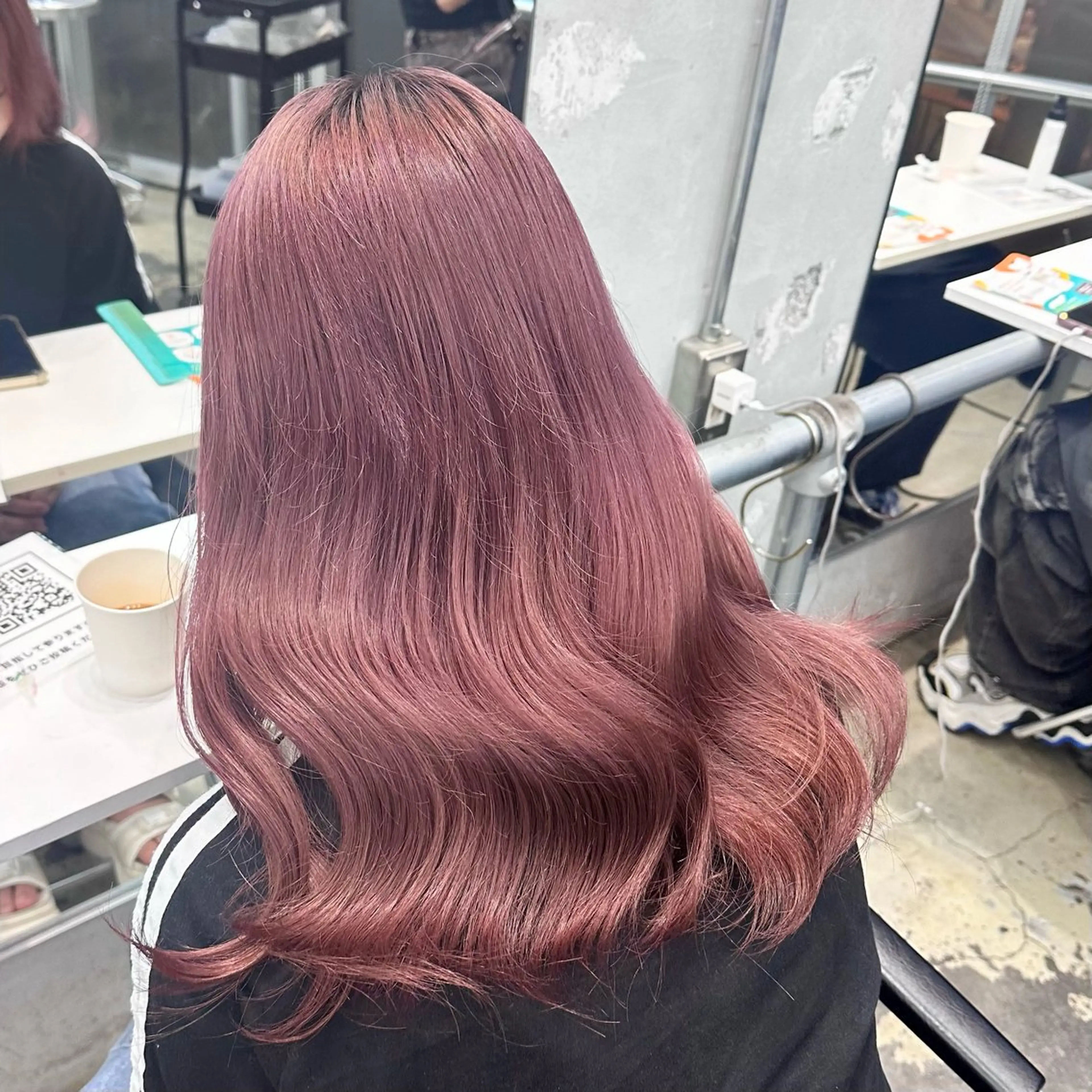 セミロング カラー ヘアアレンジ 🌷韓国淡色ブリーチ 特化／りの🪽のヘアスタイル