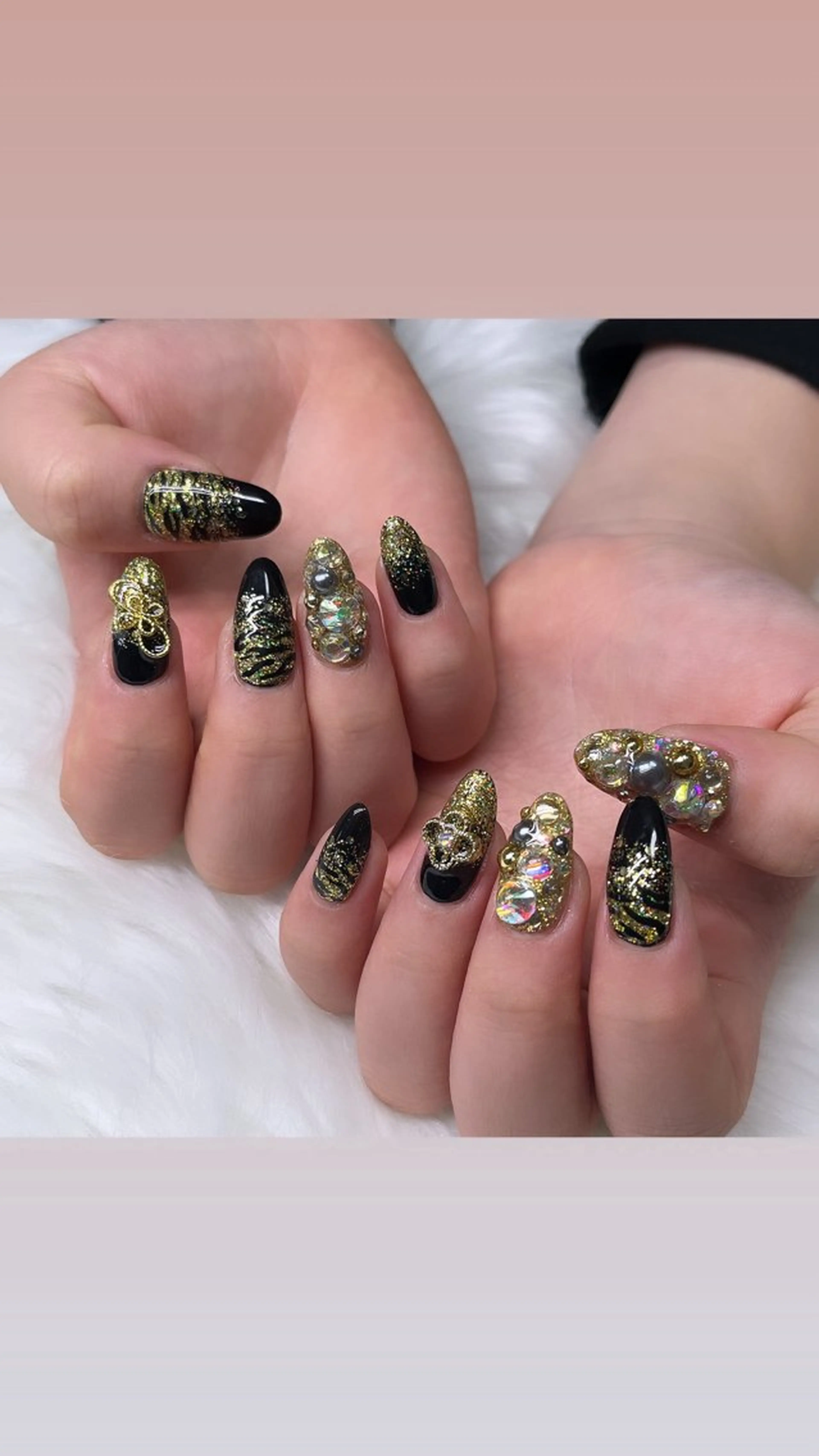 ネイル アートネイル キラキラネイル 韓国ネイル ラメ(グリッター) ロングネイル 🐕‍🦺Yappy 💗A-tanのネイルデザイン