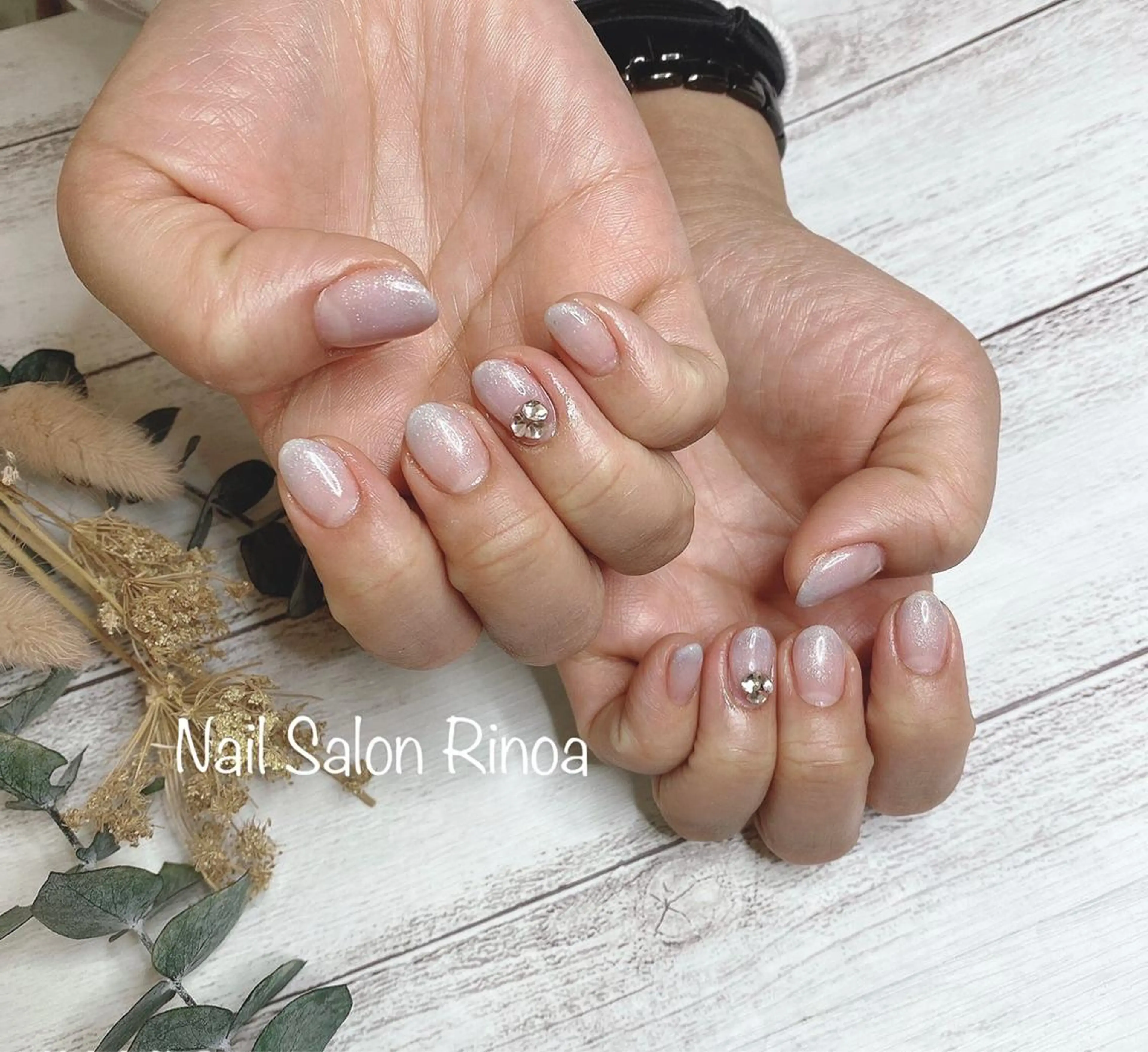 ネイル ストーンネイル ハンドネイル フットネイル Nail Salon Rinoaのネイルデザイン
