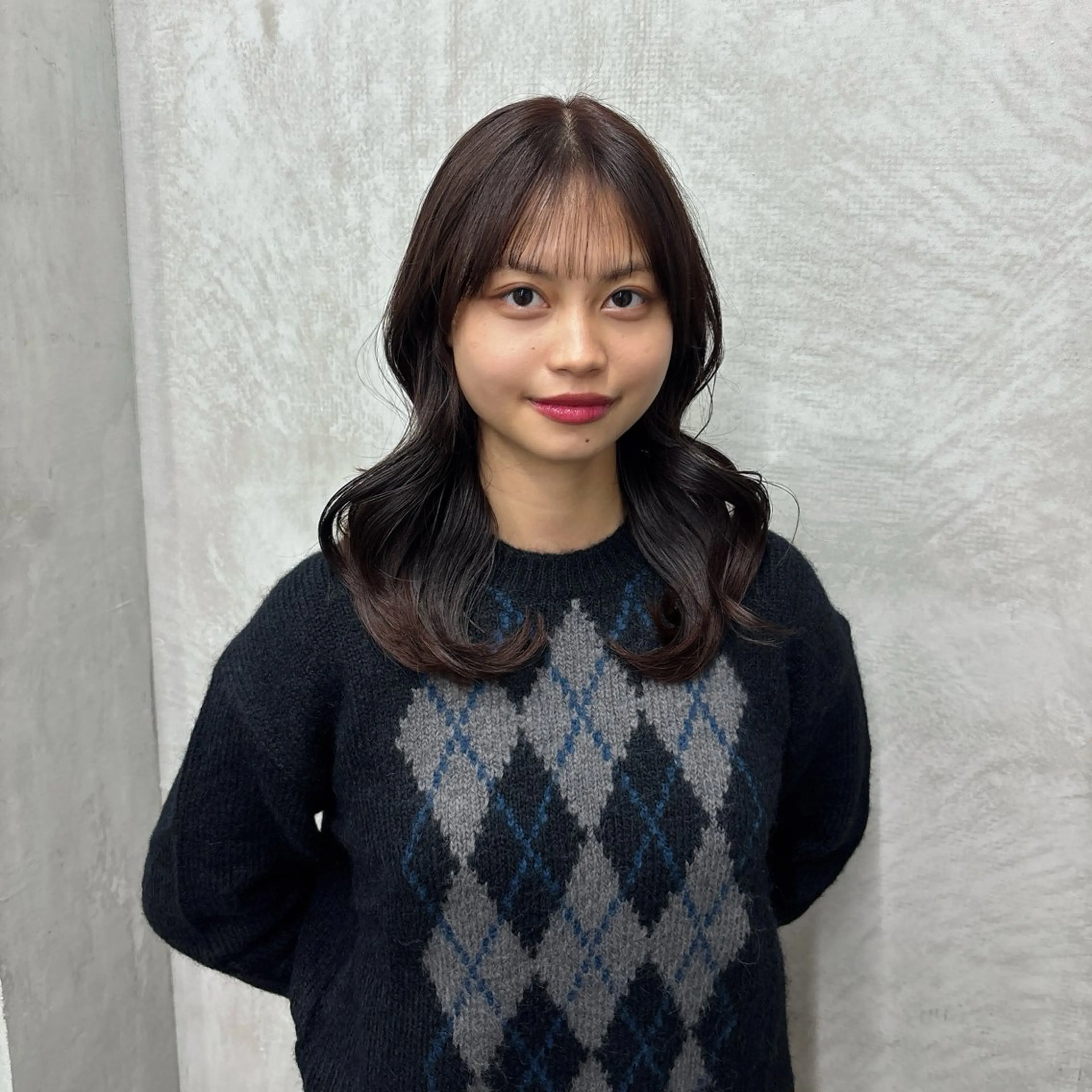 セミロング カット ヘアカラー Haruka髪質改善 ヘアセット♡のヘアスタイル