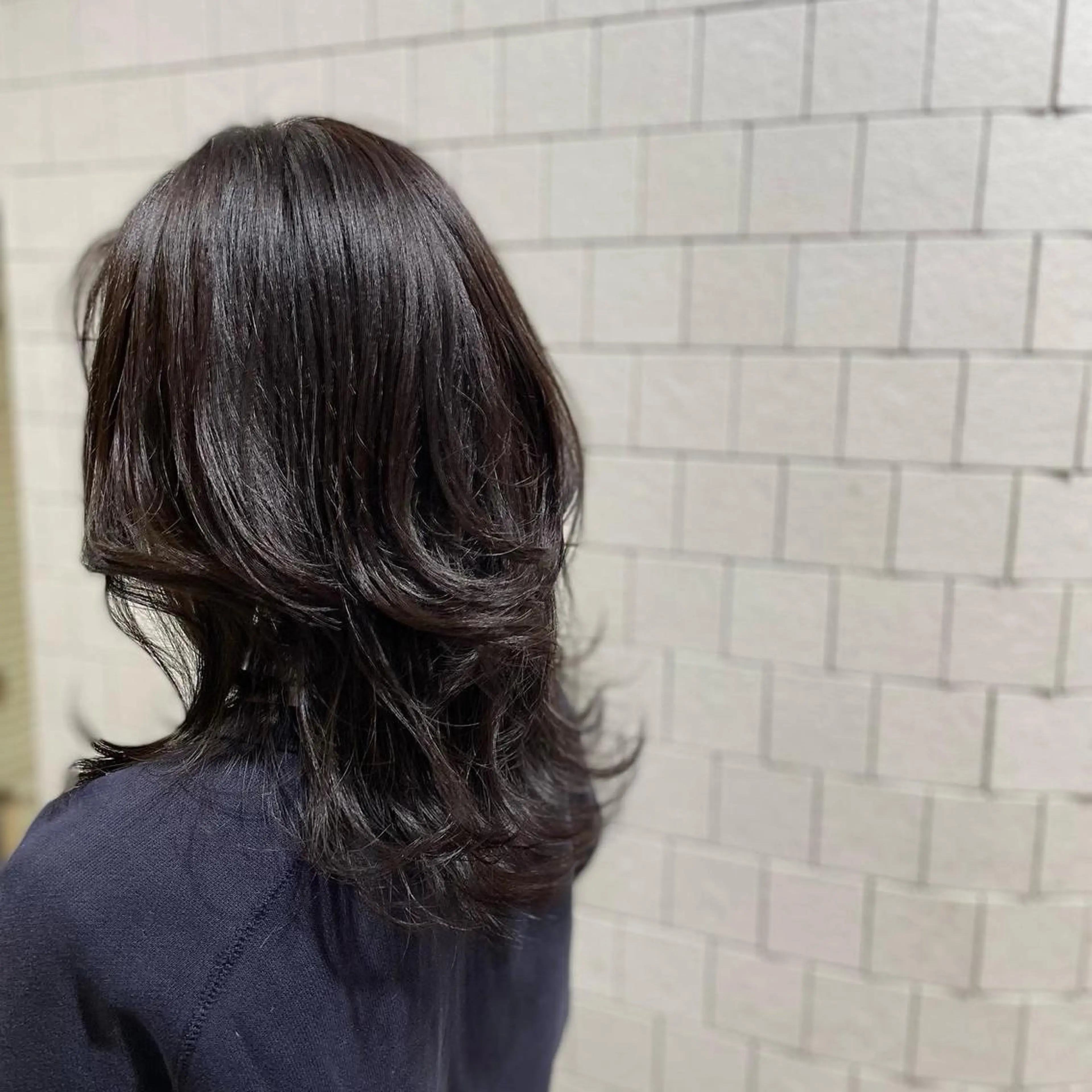 ロング カラー グレージュ ラベンダーカラー ラベンダーグレージュ ラベンダーグレー 萩原 琳之祐のヘアスタイル