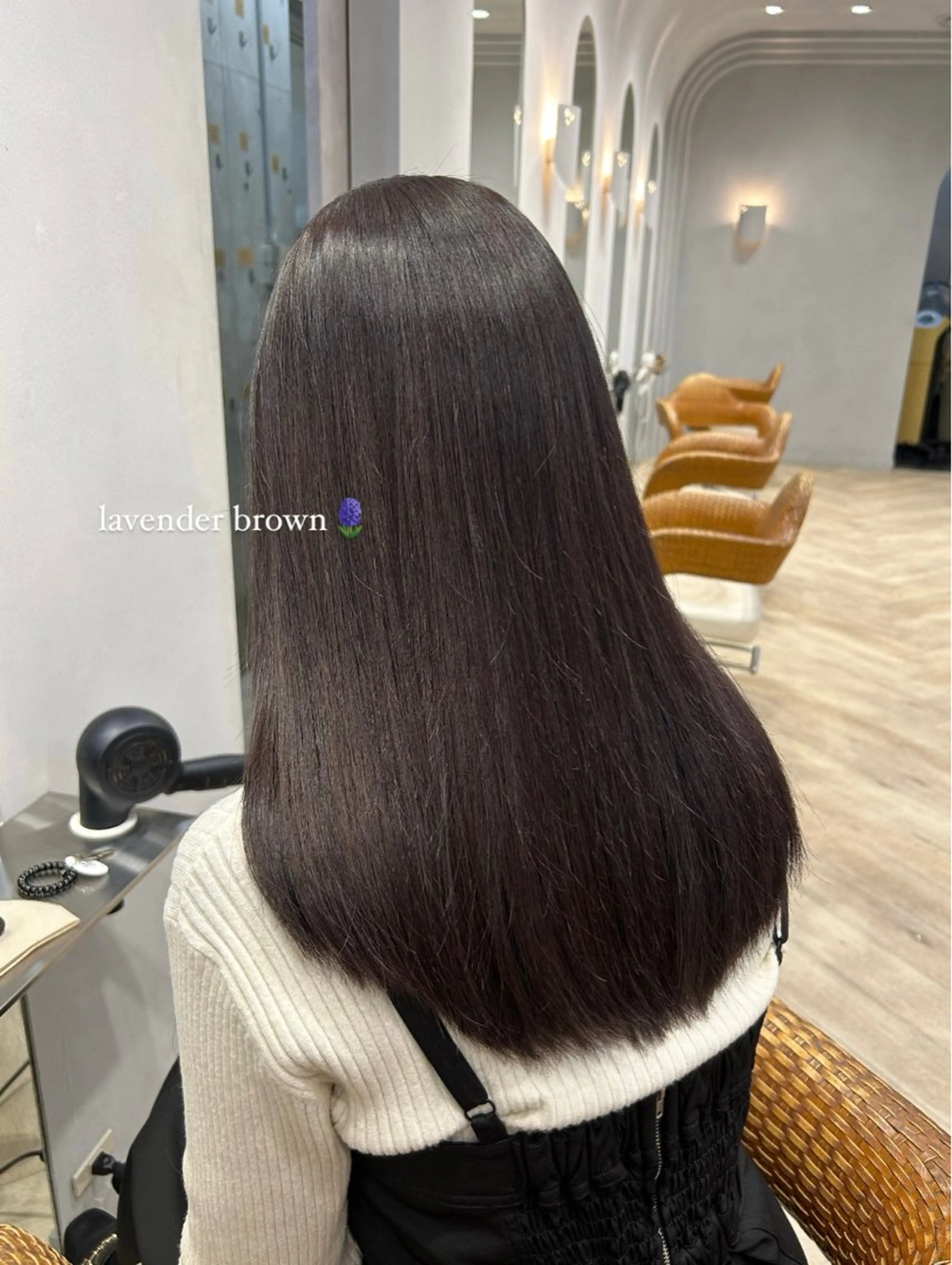 ロング カラー ブラウンカラー ラベンダーカラー 柴田 千春のヘアスタイル