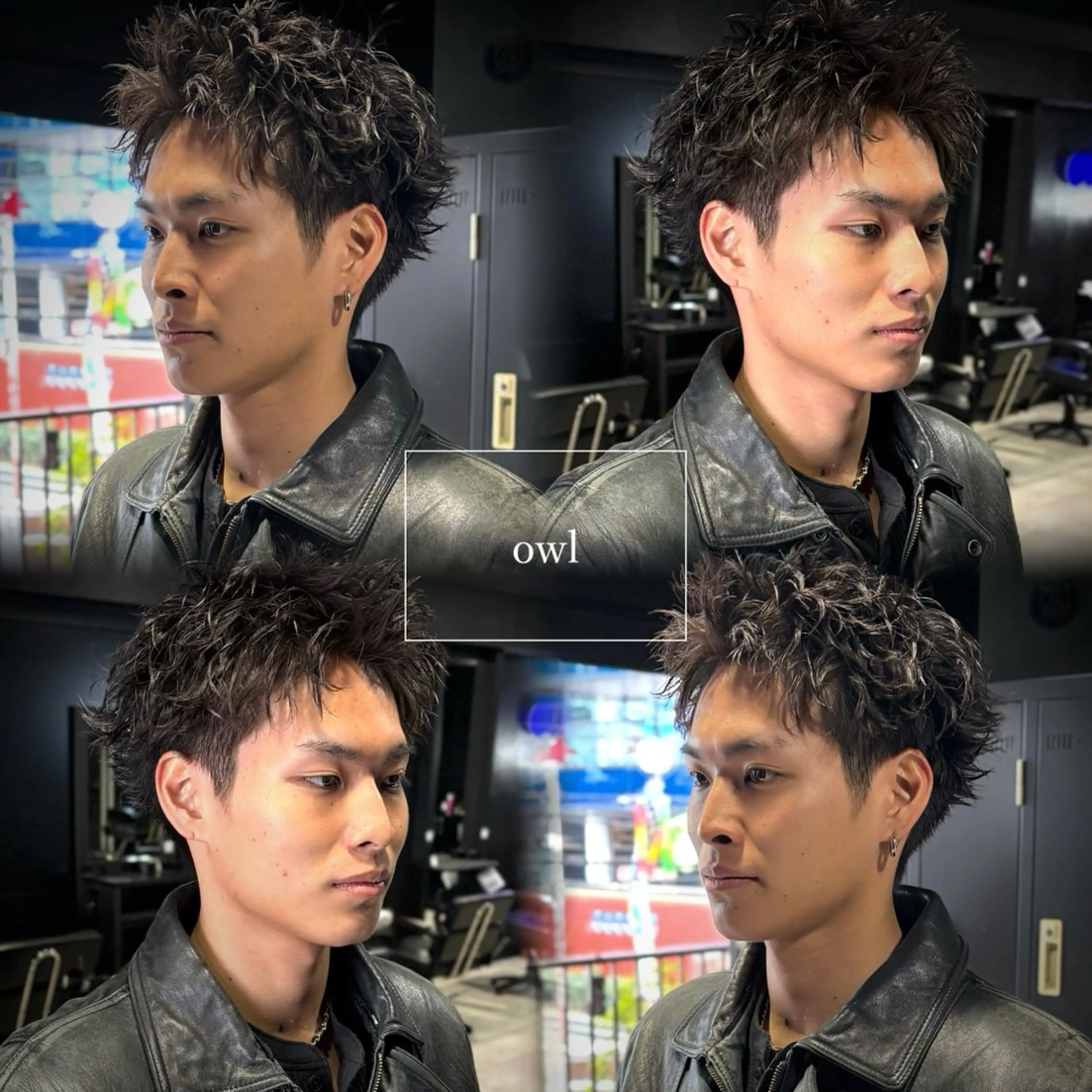 ショート パーマ メンズ カット パーマ スパイキーショート 心斎橋【戸兵吏駒】のヘアスタイル