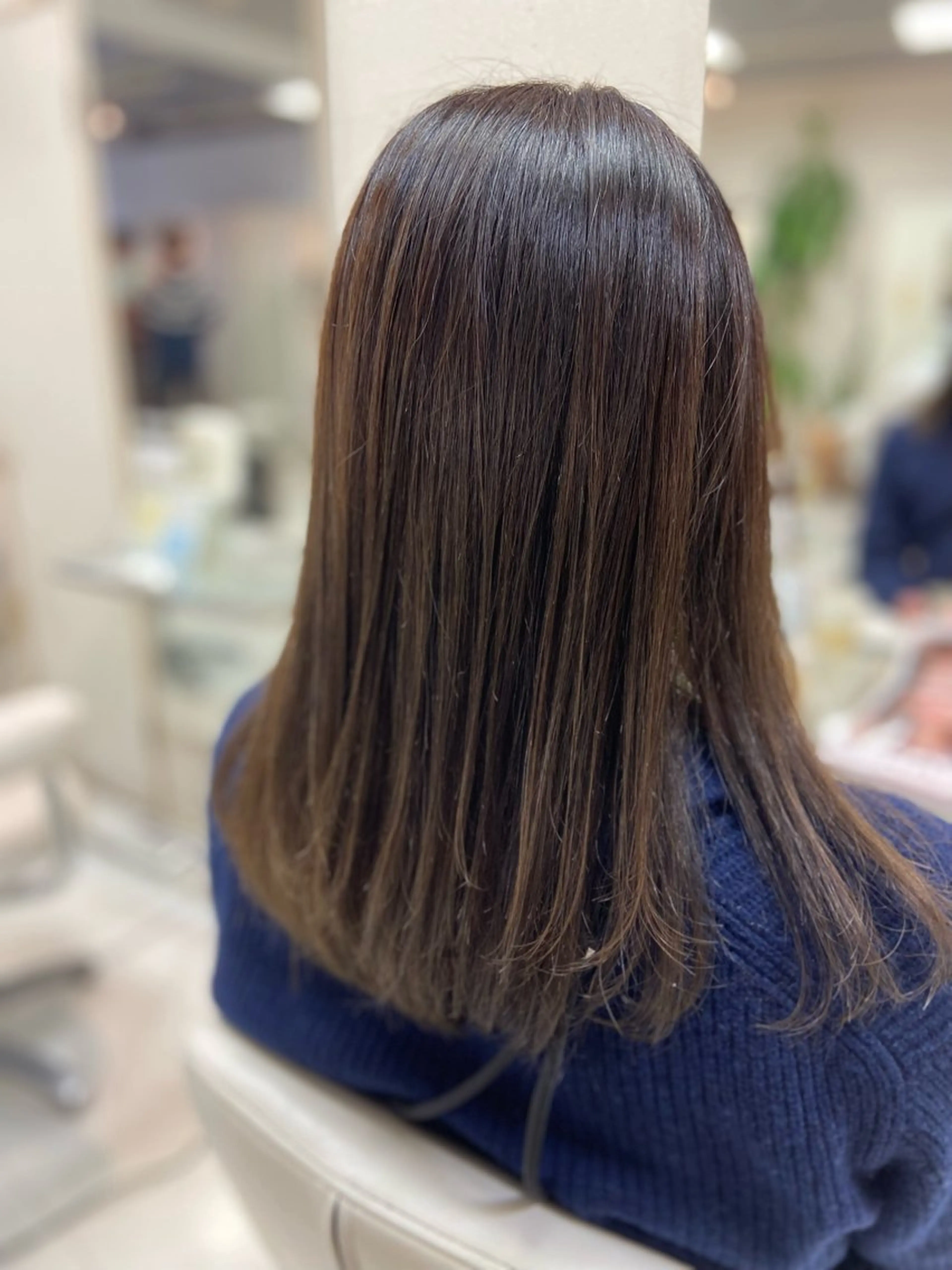 セミロング カラー 菊地 美憂のヘアスタイル