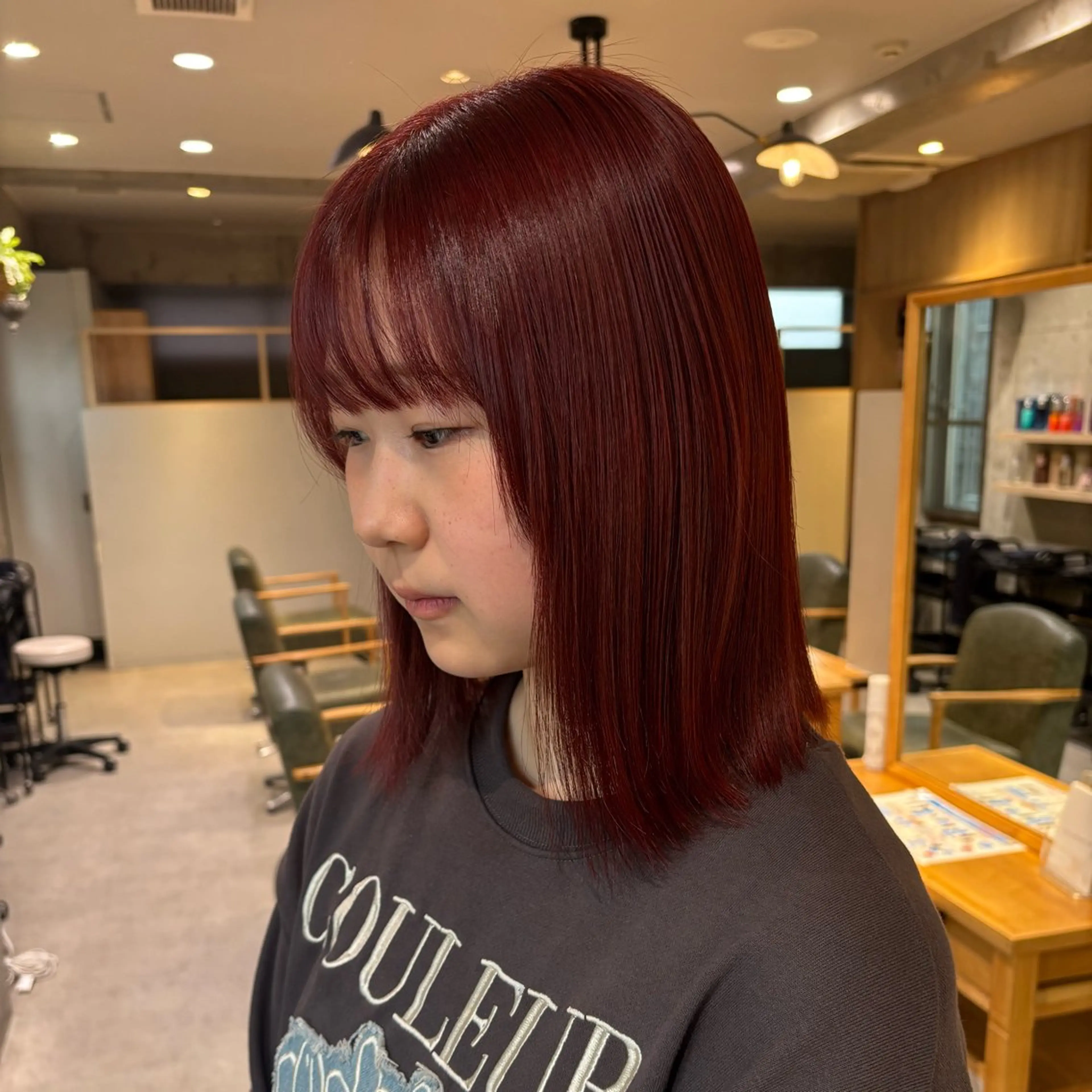 ブリーチ無しダブルカラーでつくる【暖色カラー🍒🧣】の写真