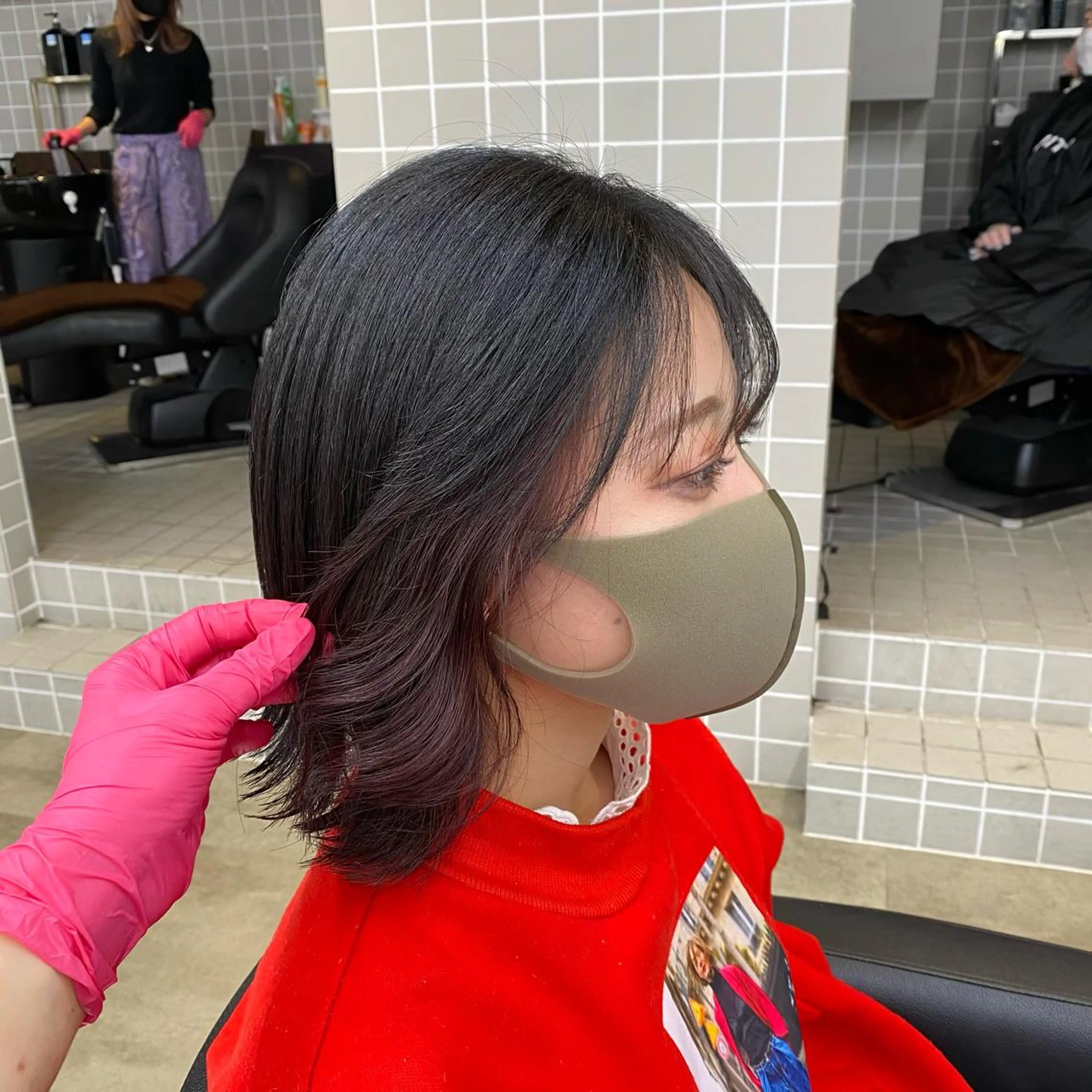 ショート カラー パーマ ヘアアレンジ メンズ ネイル マツエク・マツパ neon hair所属・🩵 JURI🩵のヘアスタイル