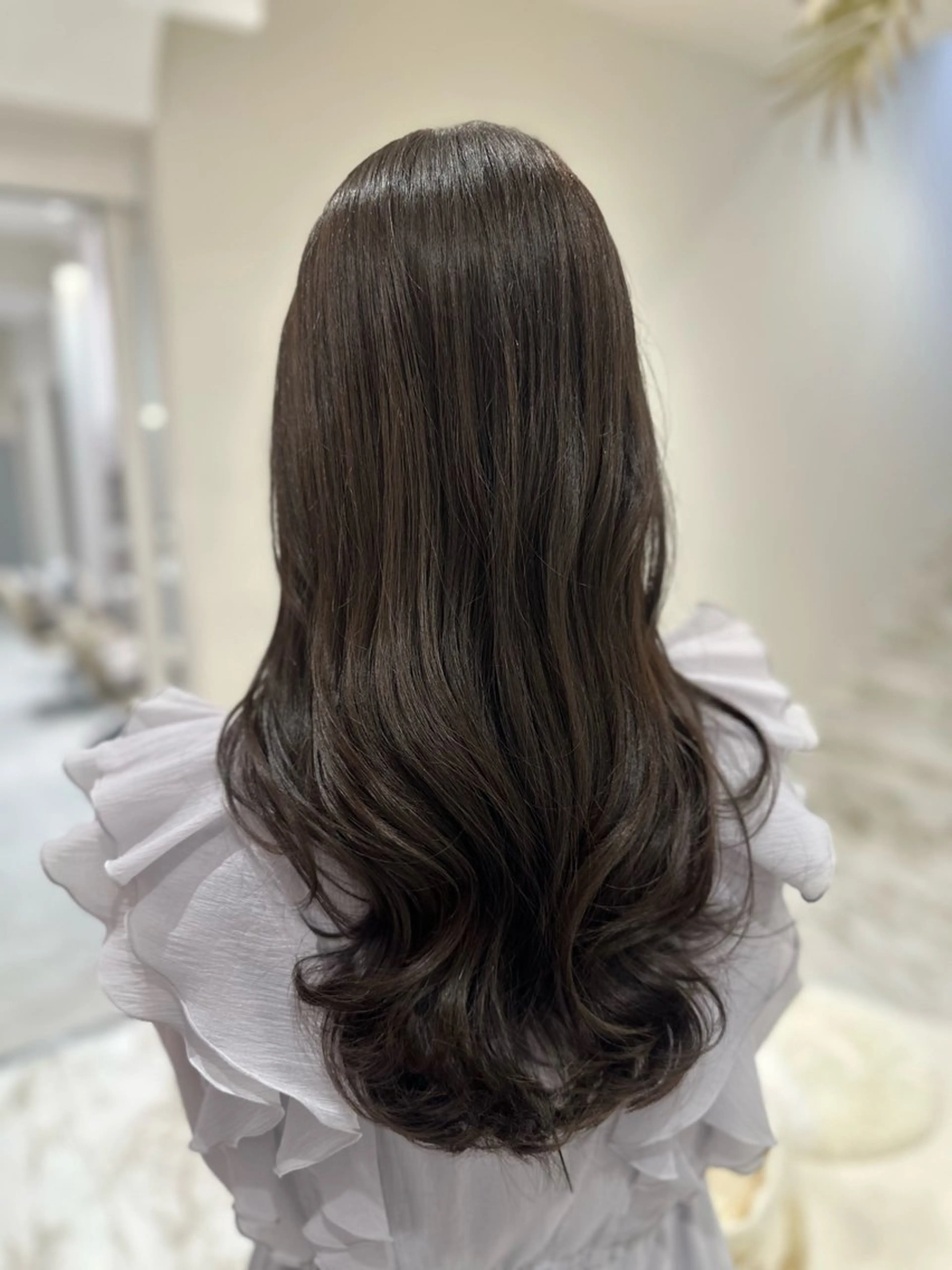 ロング カラー カット ヘアカラー トリートメント ヘッドスパ 韓国レイヤー✨ yasuko銀座のヘアスタイル