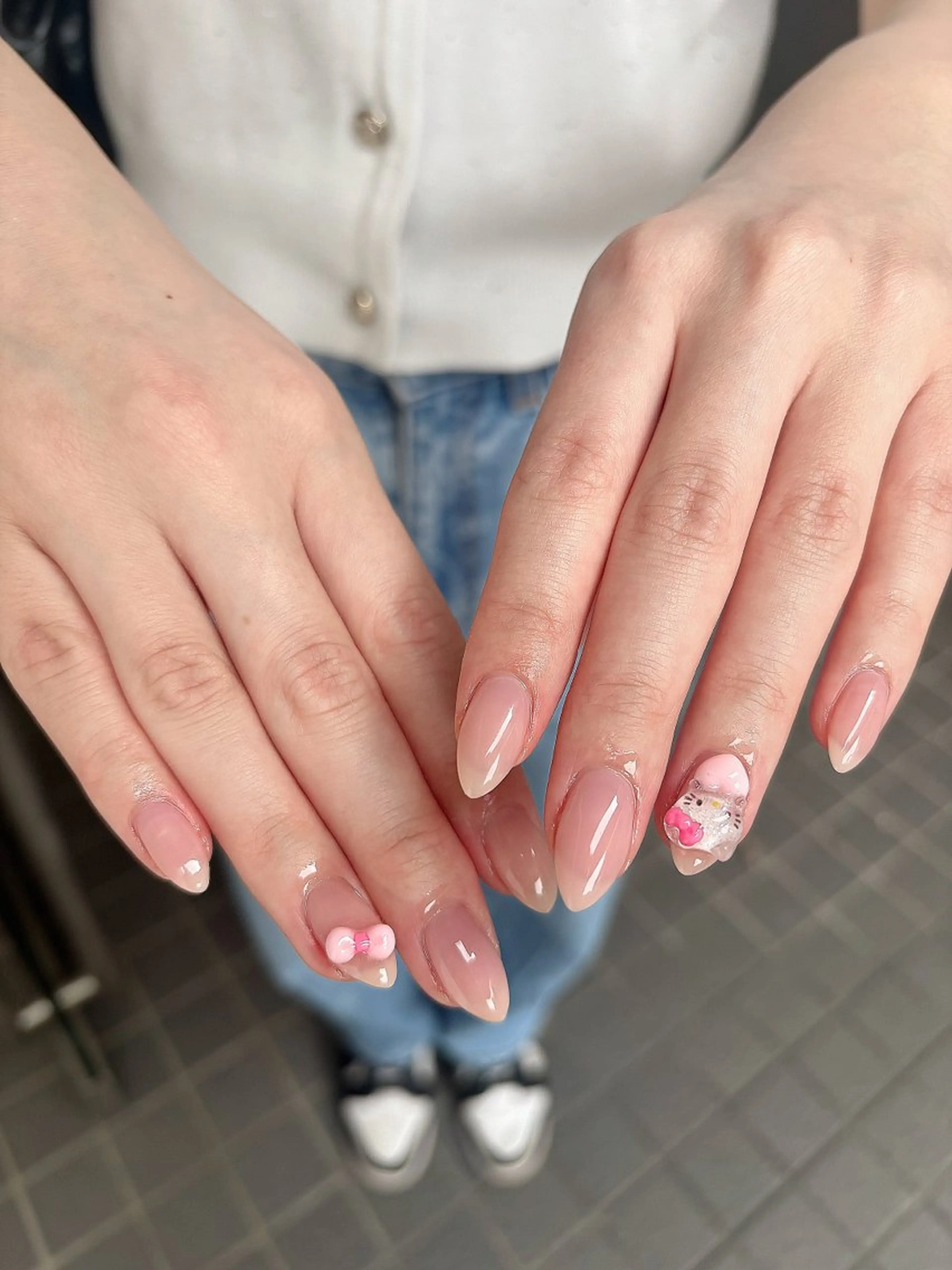 ネイル オフィスネイル ワンカラーネイル ピンク ピンクベージュ シンプルネイル ハンドネイル ハンドケア 🎀NAIL🎀 AI🪄︎︎◝✩のネイルデザイン