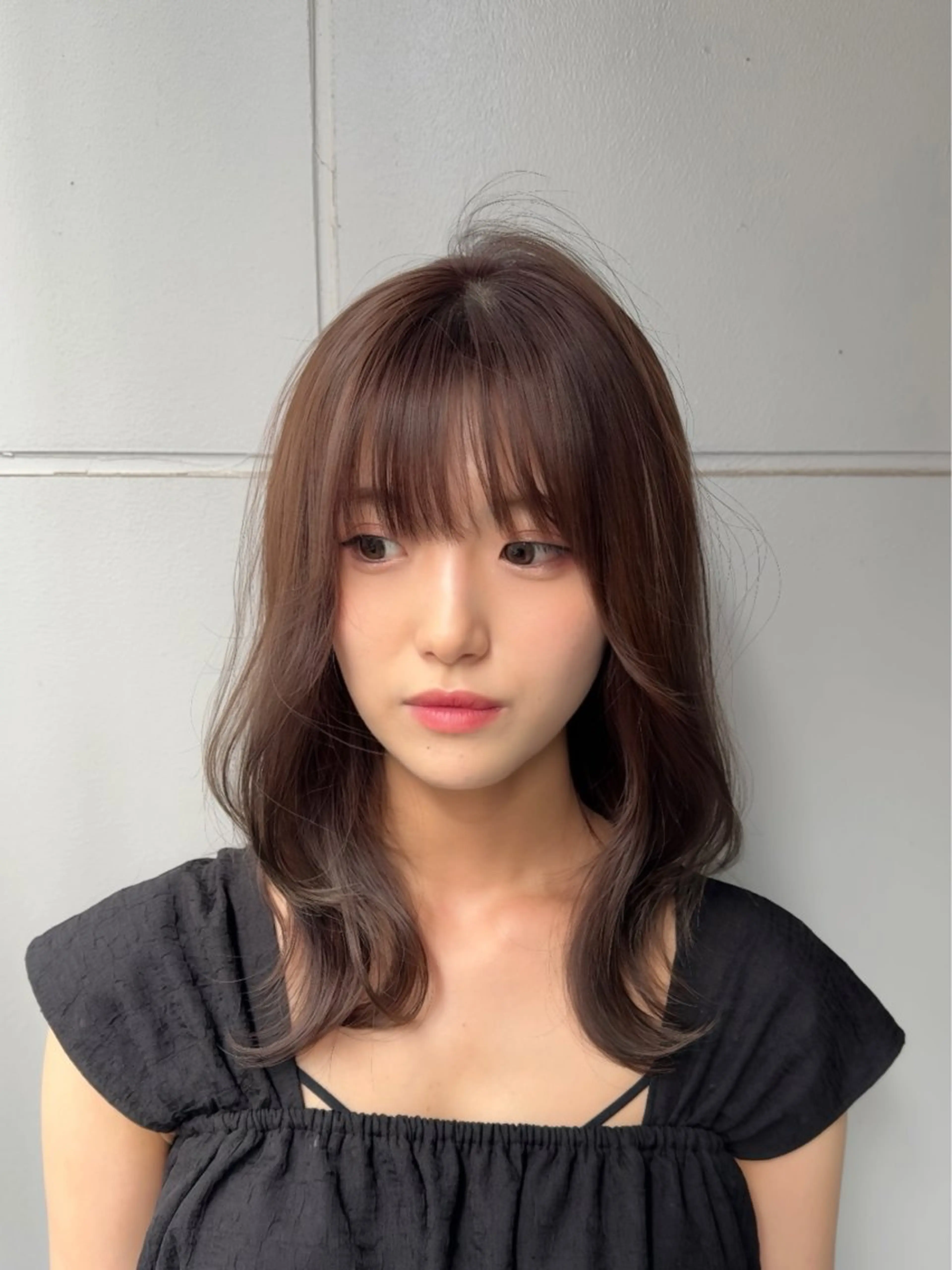 ロング カラー ブラウンカラー 透明感カラー レイヤーカット SALOWIN新宿三丁目【サロウィン】所属・レイヤー🔶髪質改善 🔶透明感カラー青木のヘアスタイル