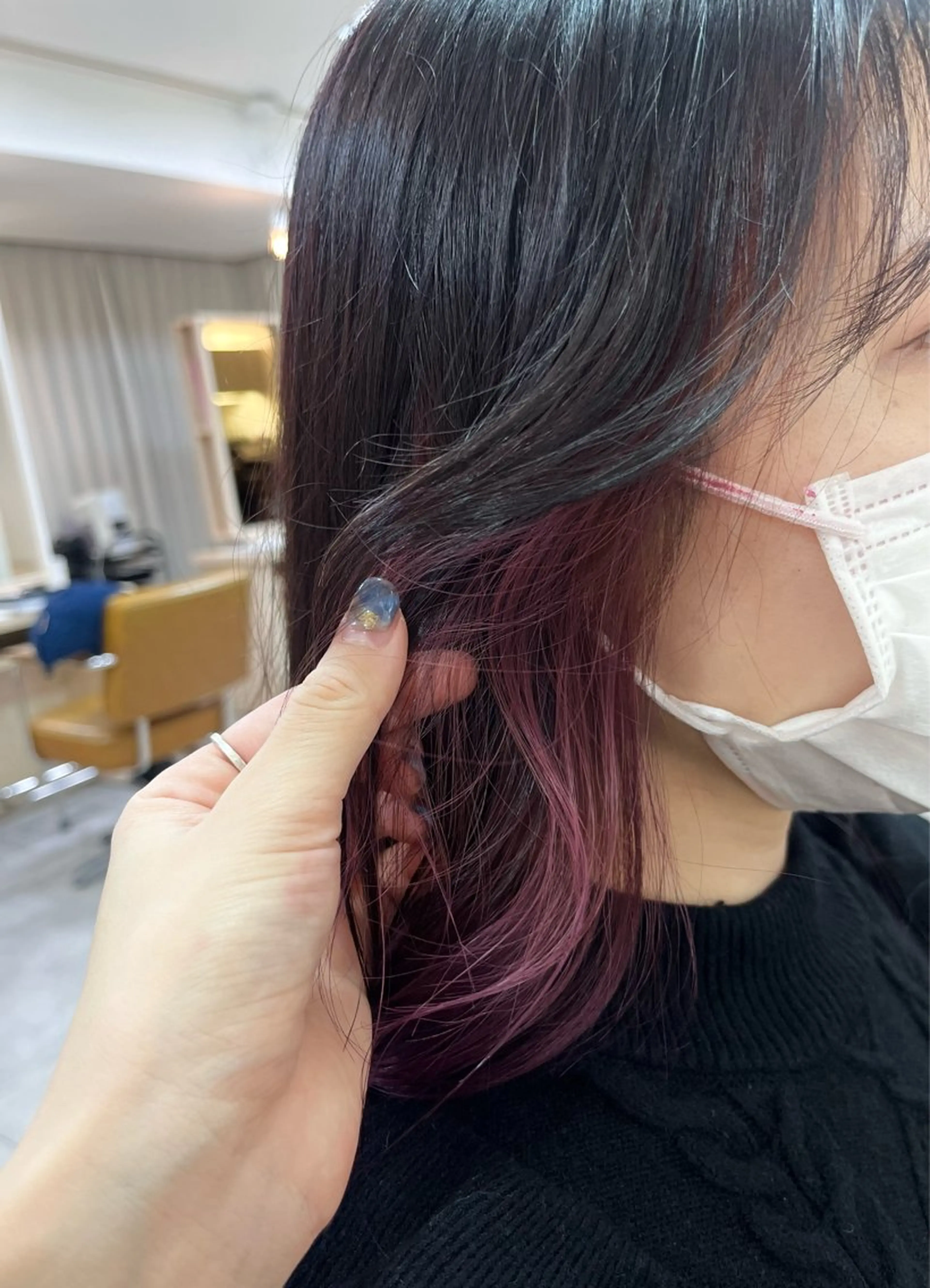 カット+カラー+インナーカラーの写真