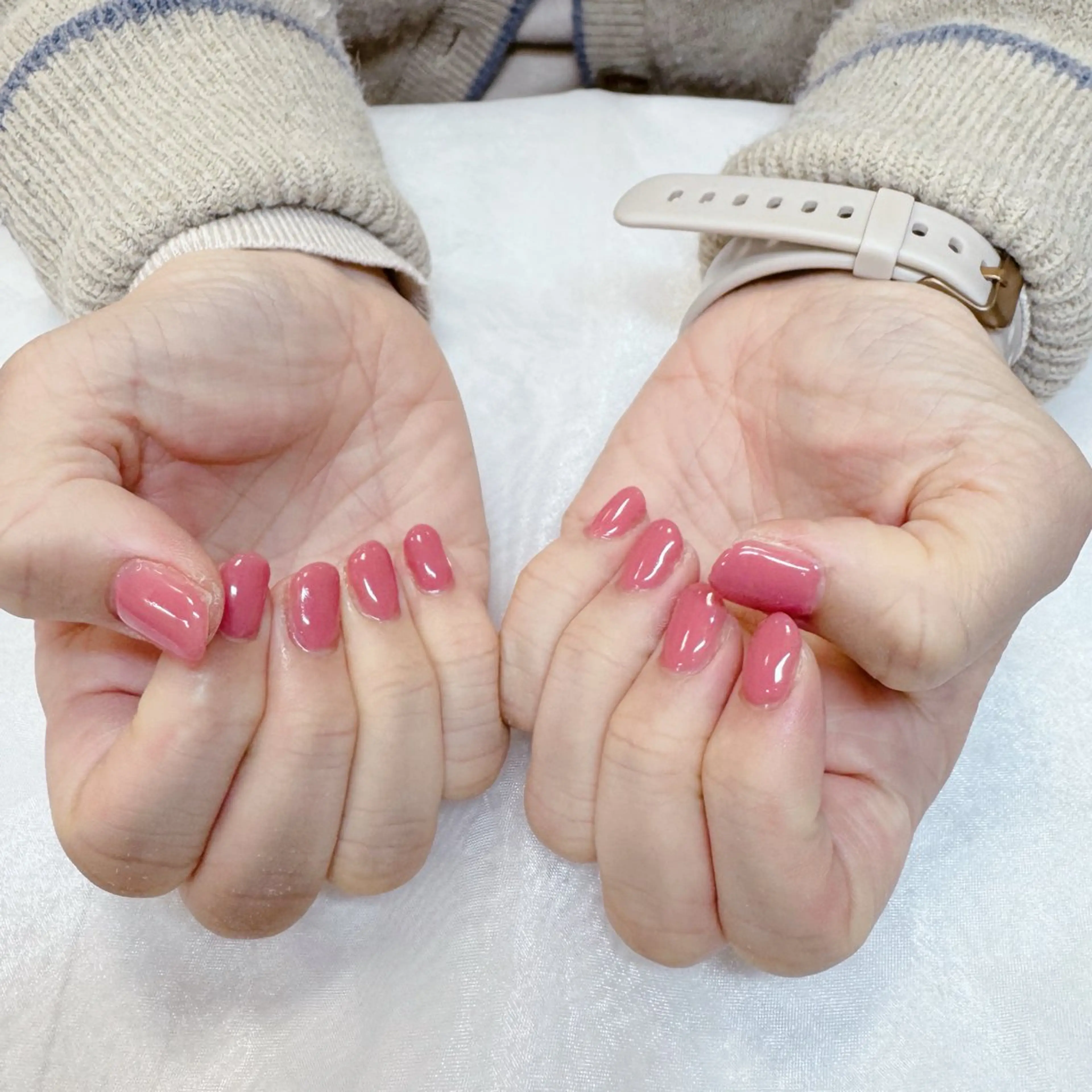 ネイル オフィスネイル ワンカラーネイル ピンク 春ネイル maruyasu. yのネイルデザイン