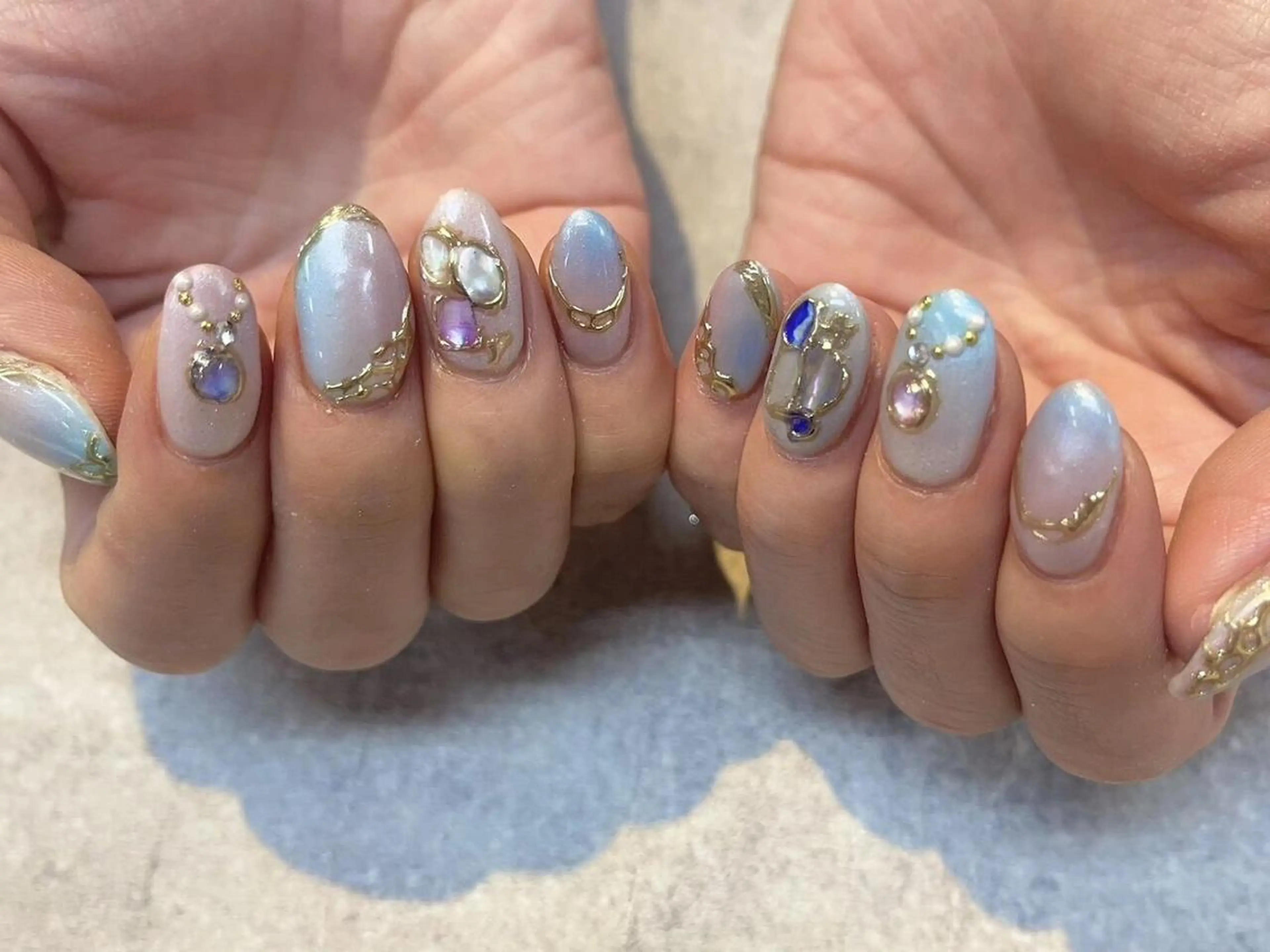 ネイル フットネイル フレンチネイル ジェルネイル ガラスフレンチ グラデーション ハンドネイル ハンドケア FASTNAIL PLUS 新宿店のネイルデザイン