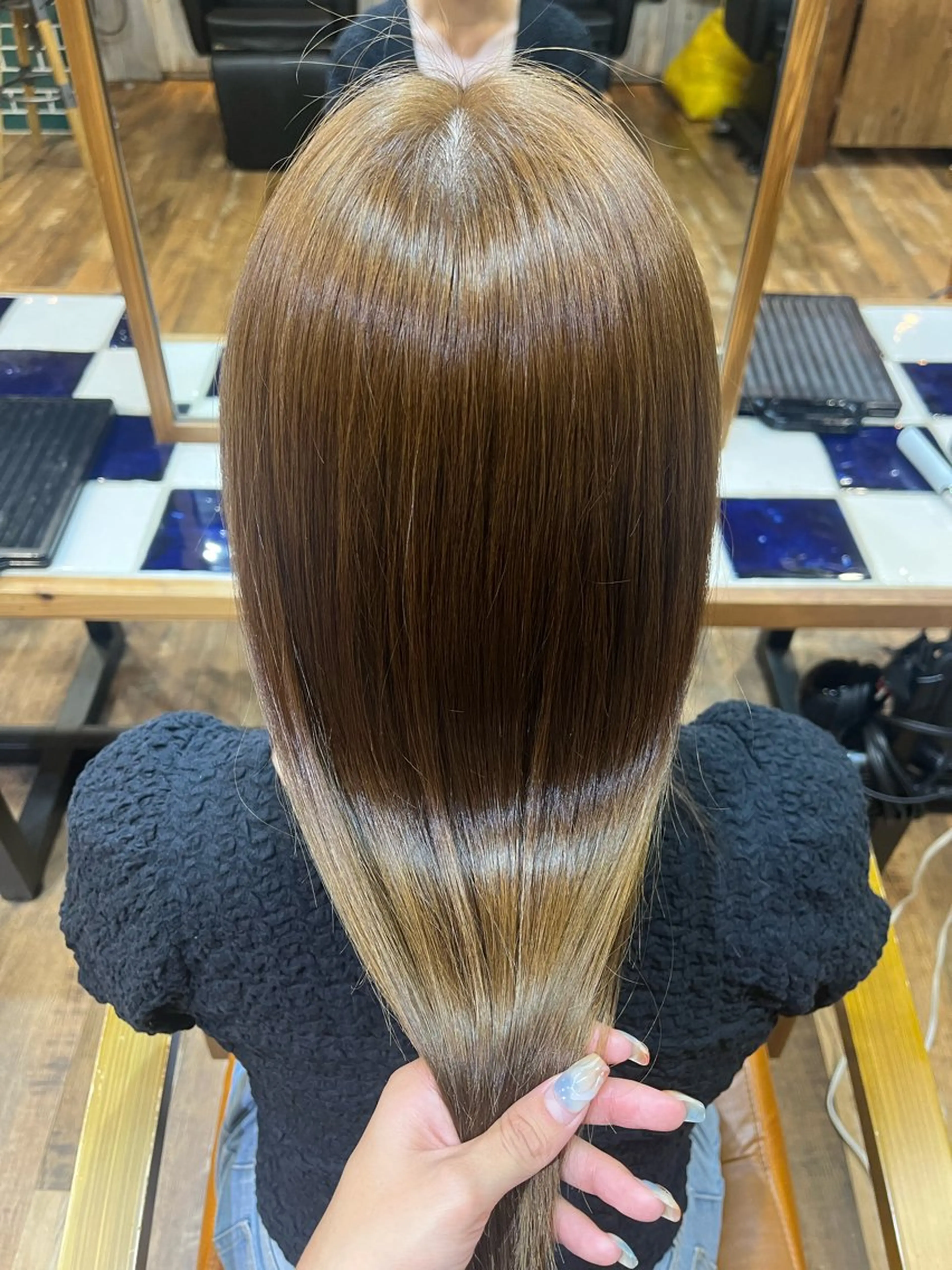 ロング カラー ヘアカラー トリートメント 透明感/ブリーチ/ 髪質改善💛miuのヘアスタイル