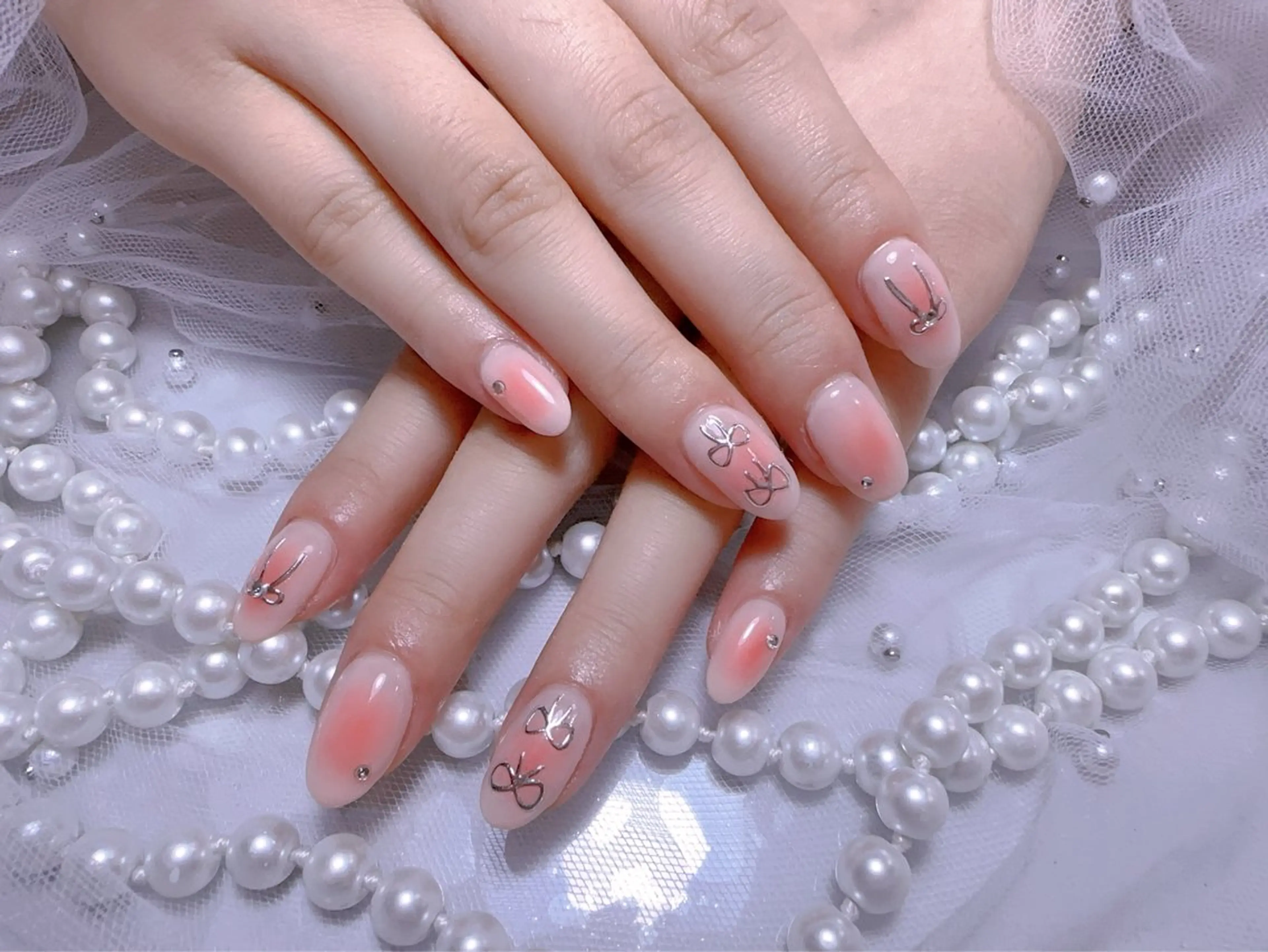 【HAND オフあり】定額チークネイルの写真