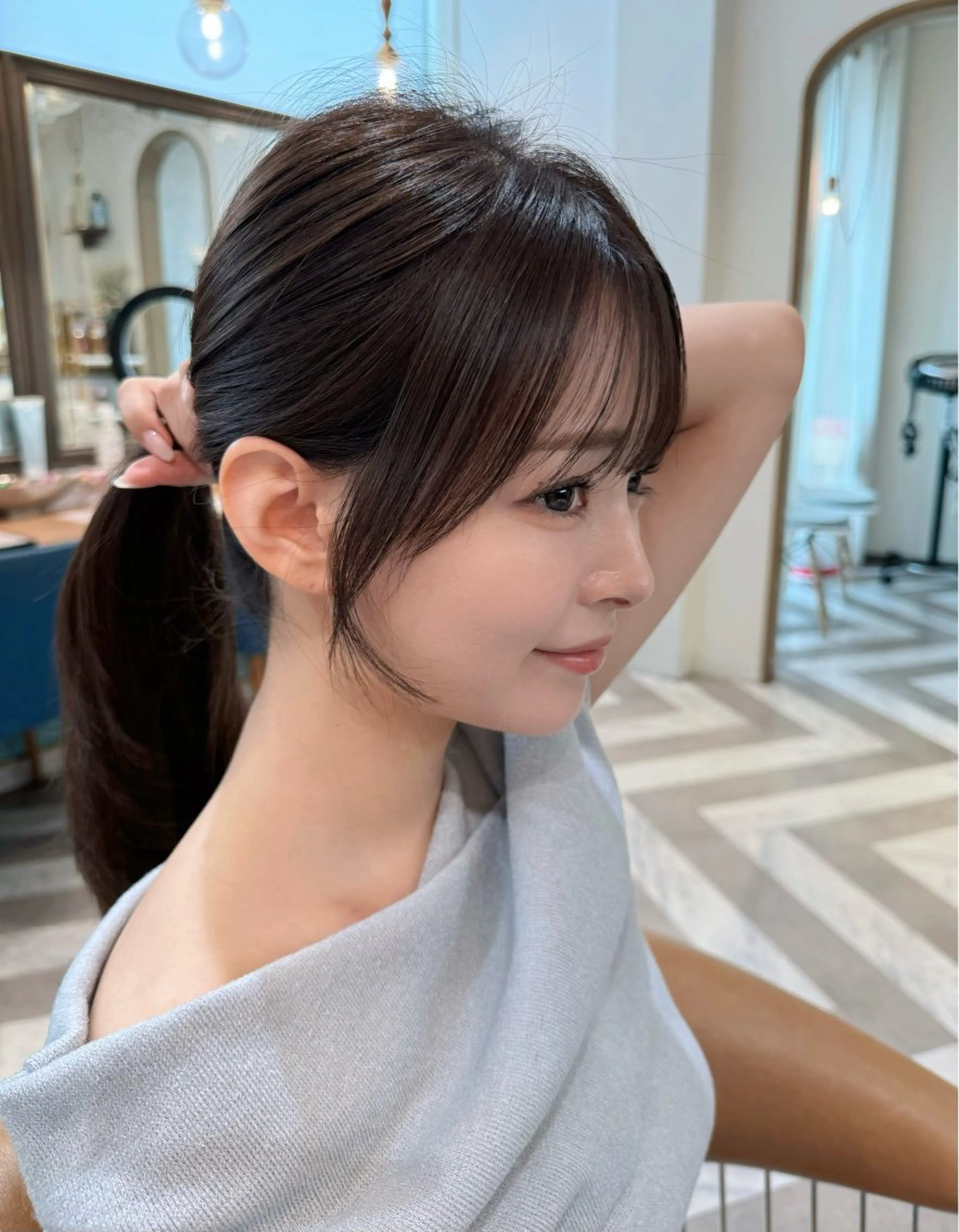 ロング カラー カット ヘアカラー トリートメント レイヤーカット /透明感カラー西田のヘアスタイル