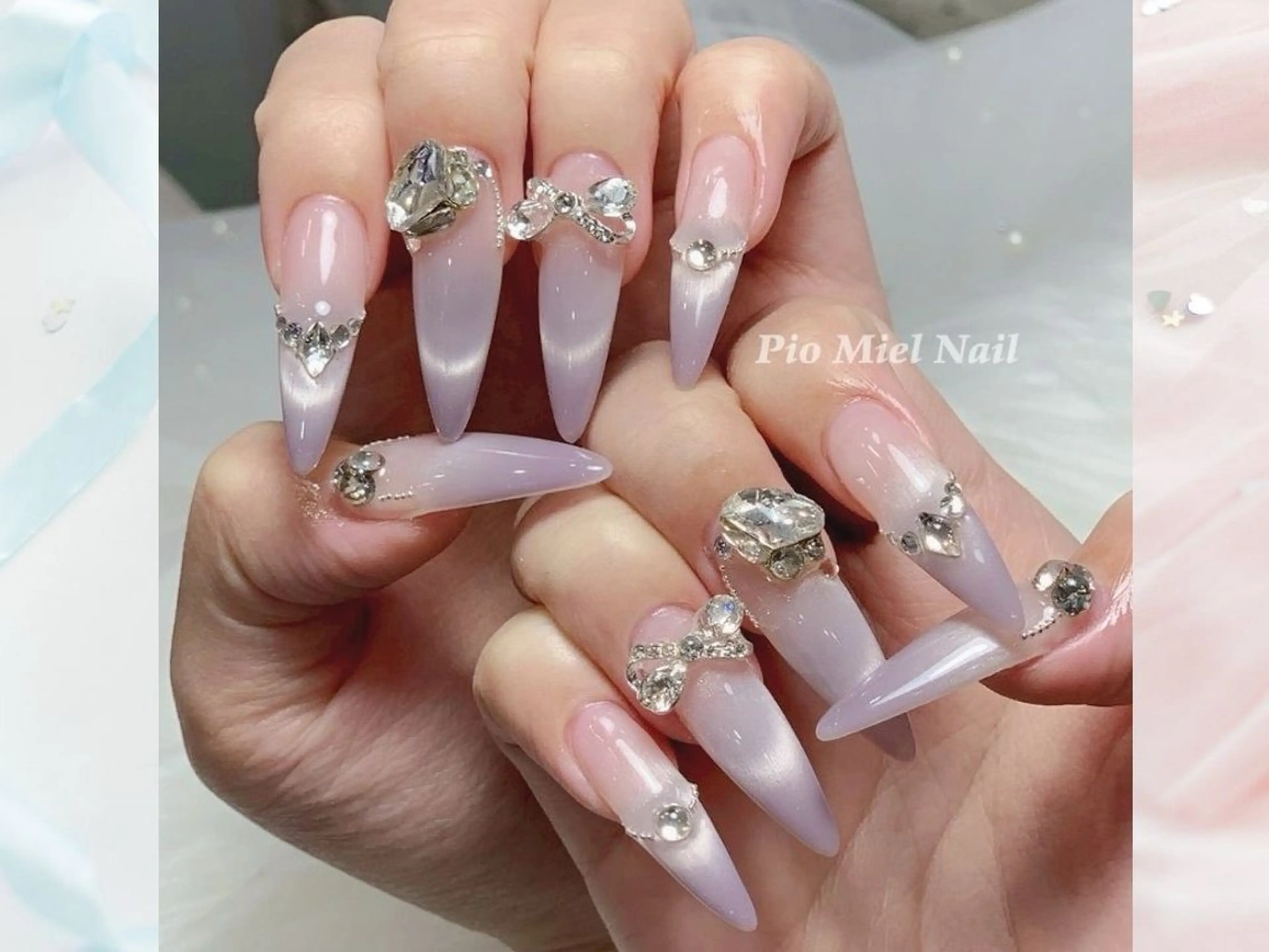 ネイル 韓国ネイル マグネットネイル ニュアンスネイル シンプルネイル ツイードネイル ハンドネイル Pio Mielのネイルデザイン