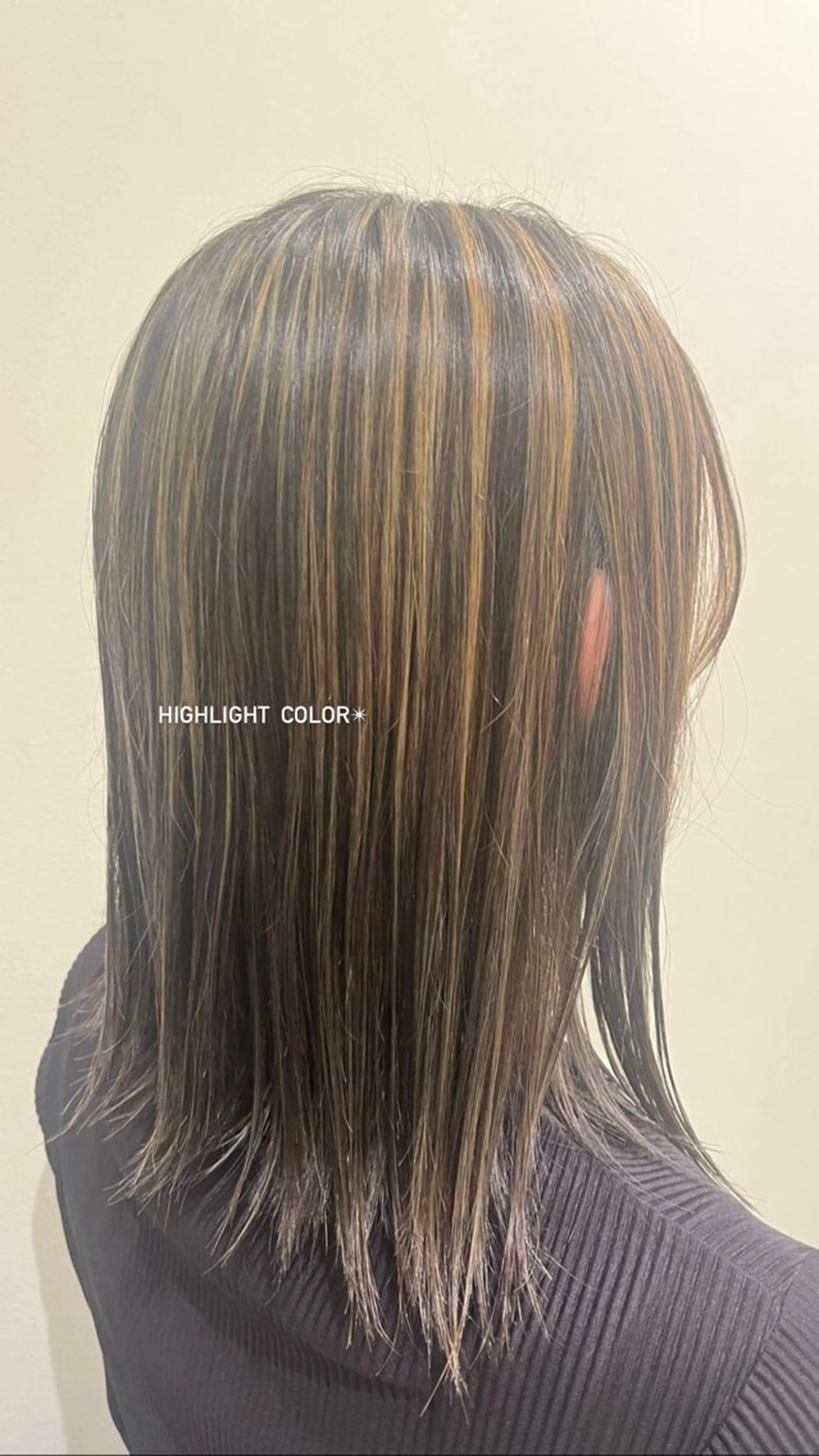 ミディアム カラー ハイライトカラー ハイライト -さたけ たつき-のヘアスタイル