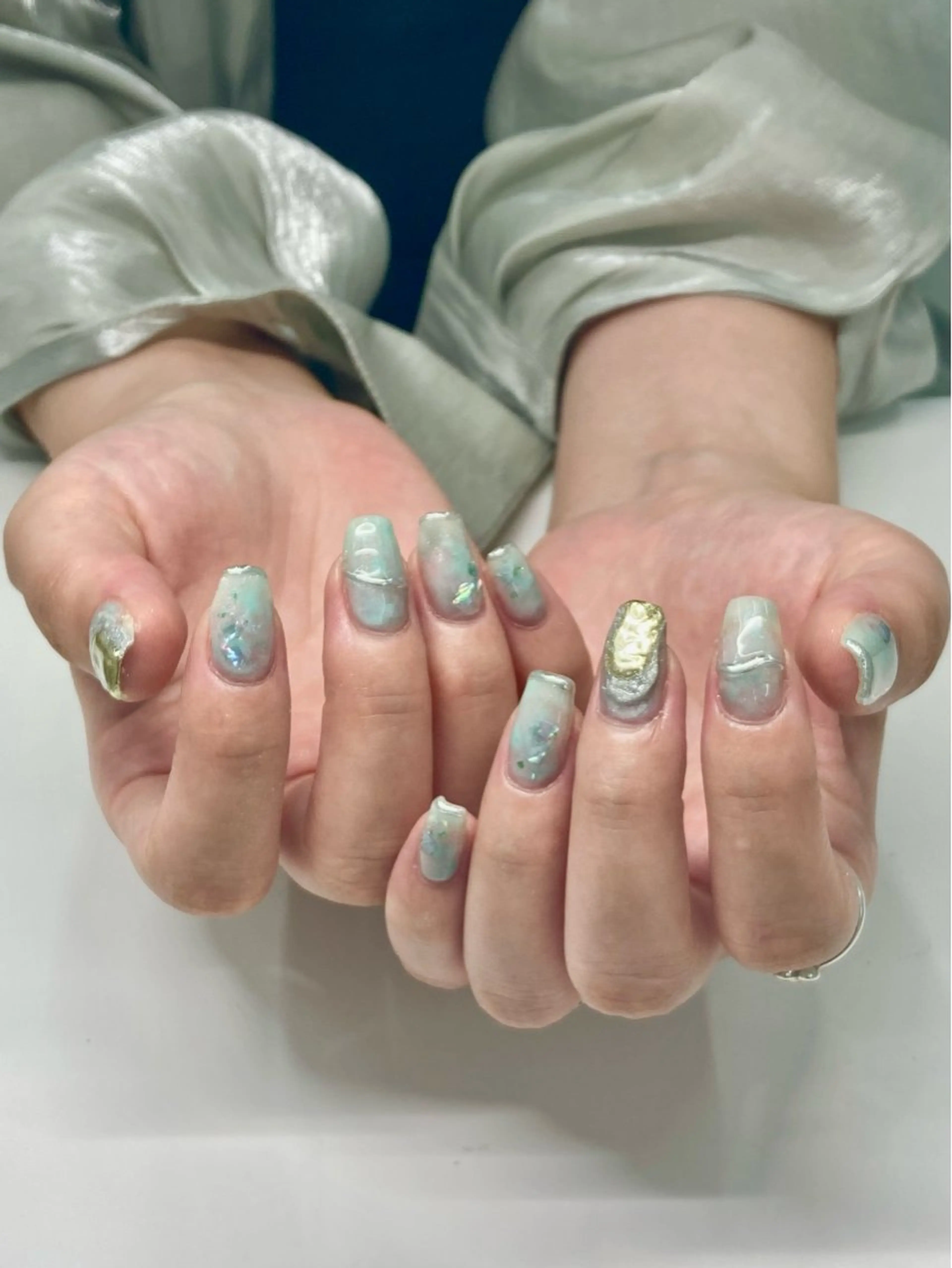 ネイル 持ち込み ニュアンスネイル 佐々木 優花のネイルデザイン