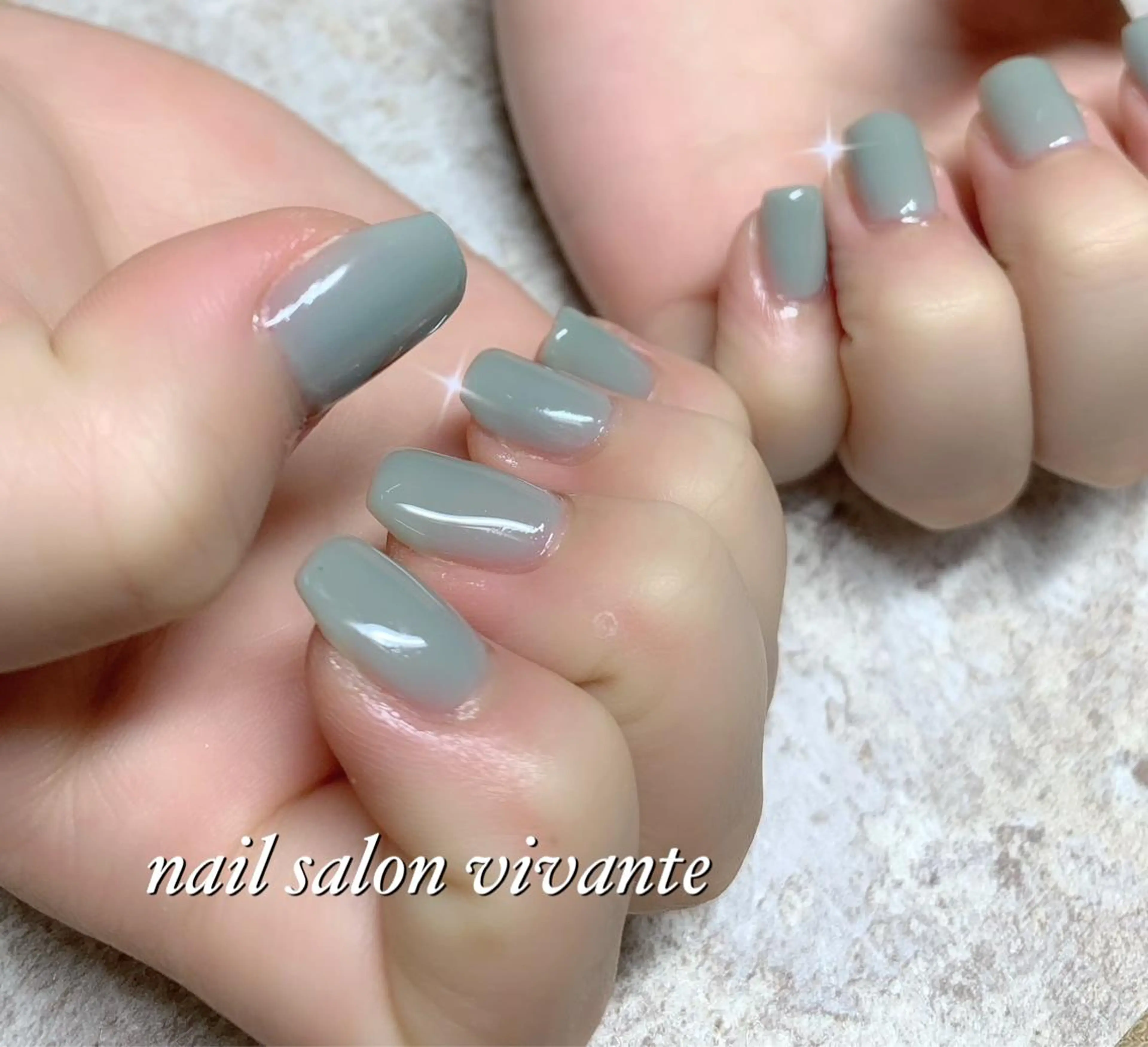 ネイル ブルー ワンカラーネイル nail salon vivante所属・nail salon vivanteのネイルデザイン