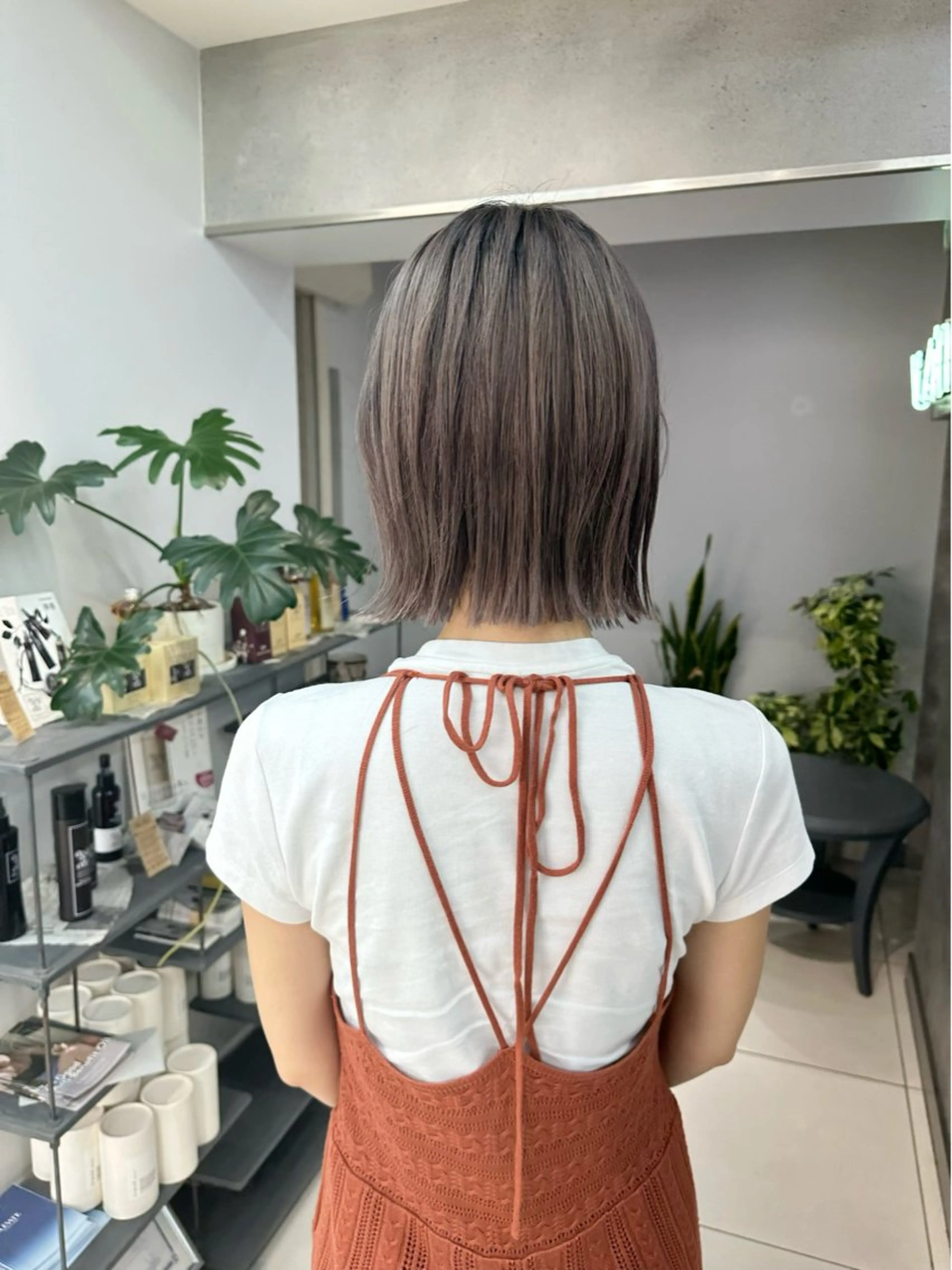 カラー RIN パーマ/暖色カラーのヘアスタイル