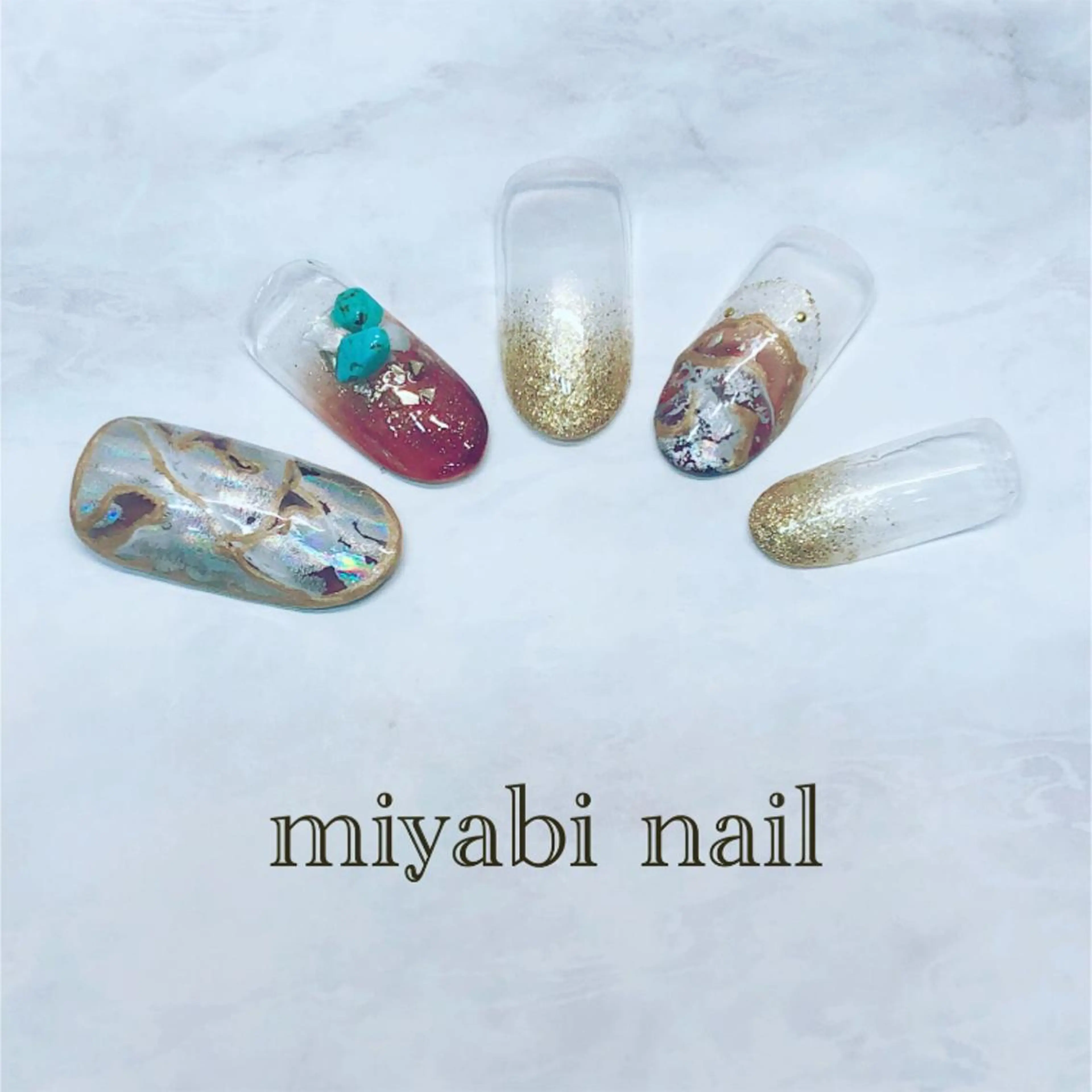 ネイル miyabi nail 桂川駅近くのネイルデザイン