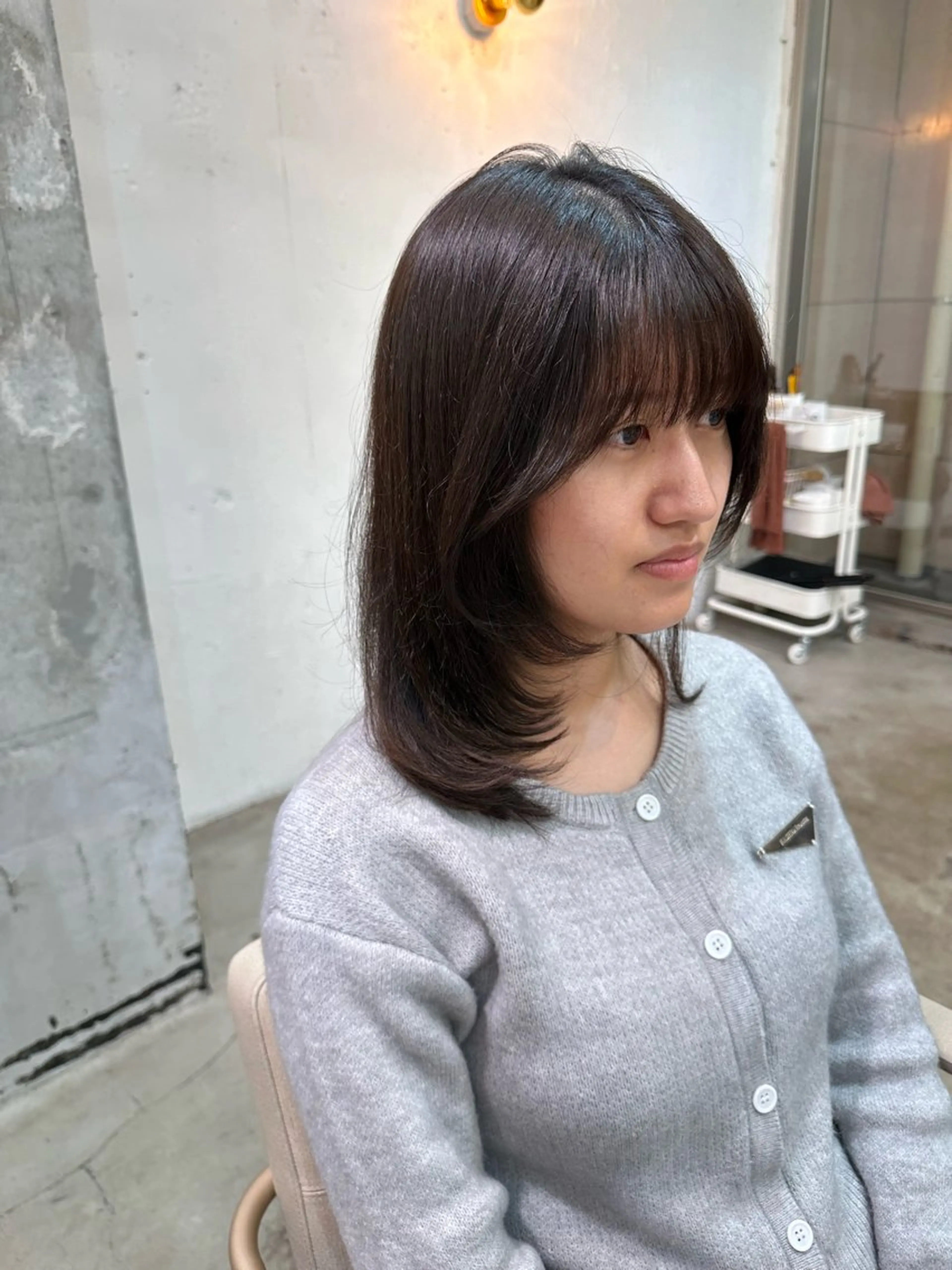 セミロング ハイレイヤー レイヤーカット ウルフカット カット ❄️高野 杏介❄️ツヤ髪得意!のヘアスタイル