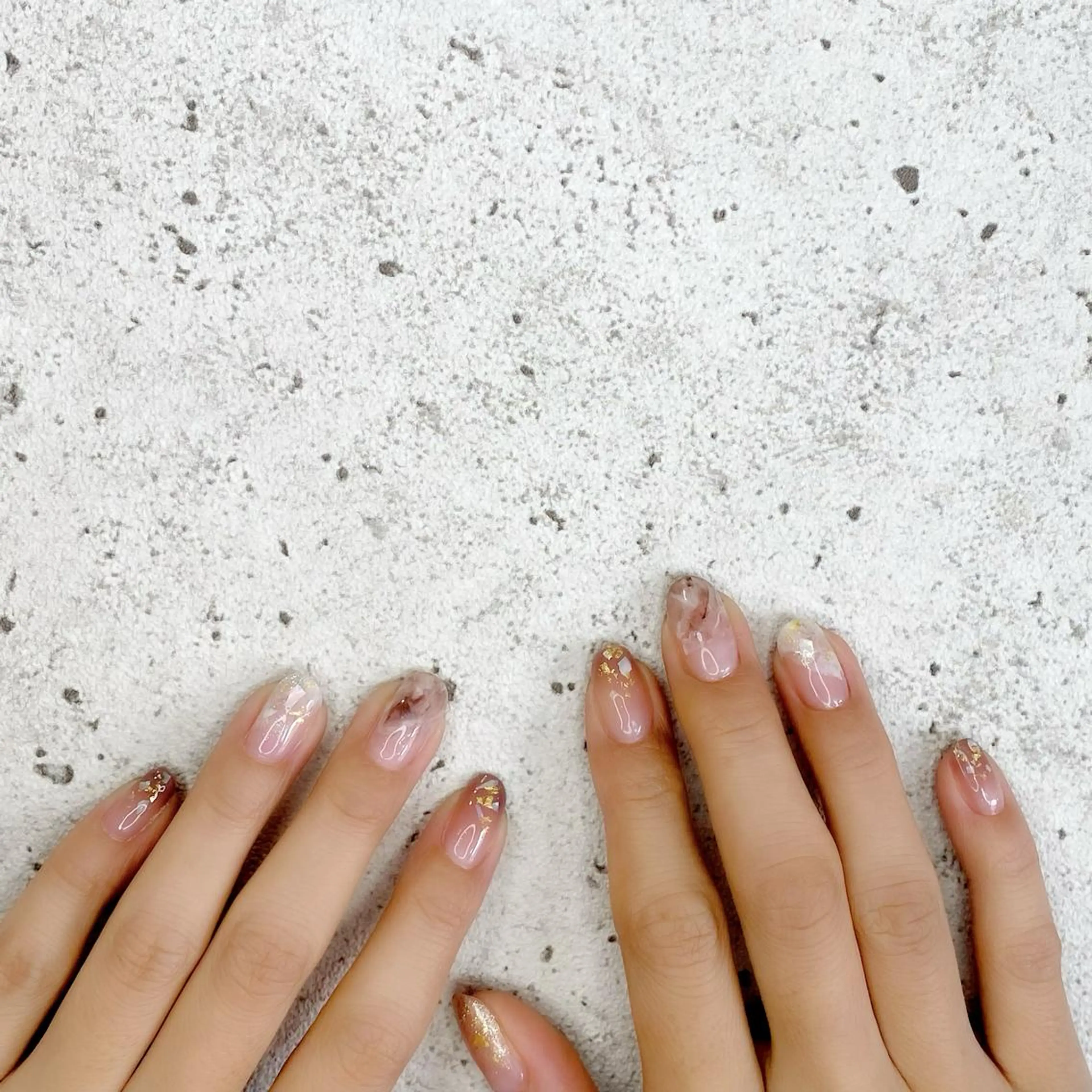 ミディアム カラー パーマ ヘアアレンジ メンズ キッズ ネイル マツエク・マツパ ブラウンカラー カラーマツエク ブラウン ニュアンスネイル ニュアンスパーマ ハンドネイル Salon Ｋのネイルデザイン