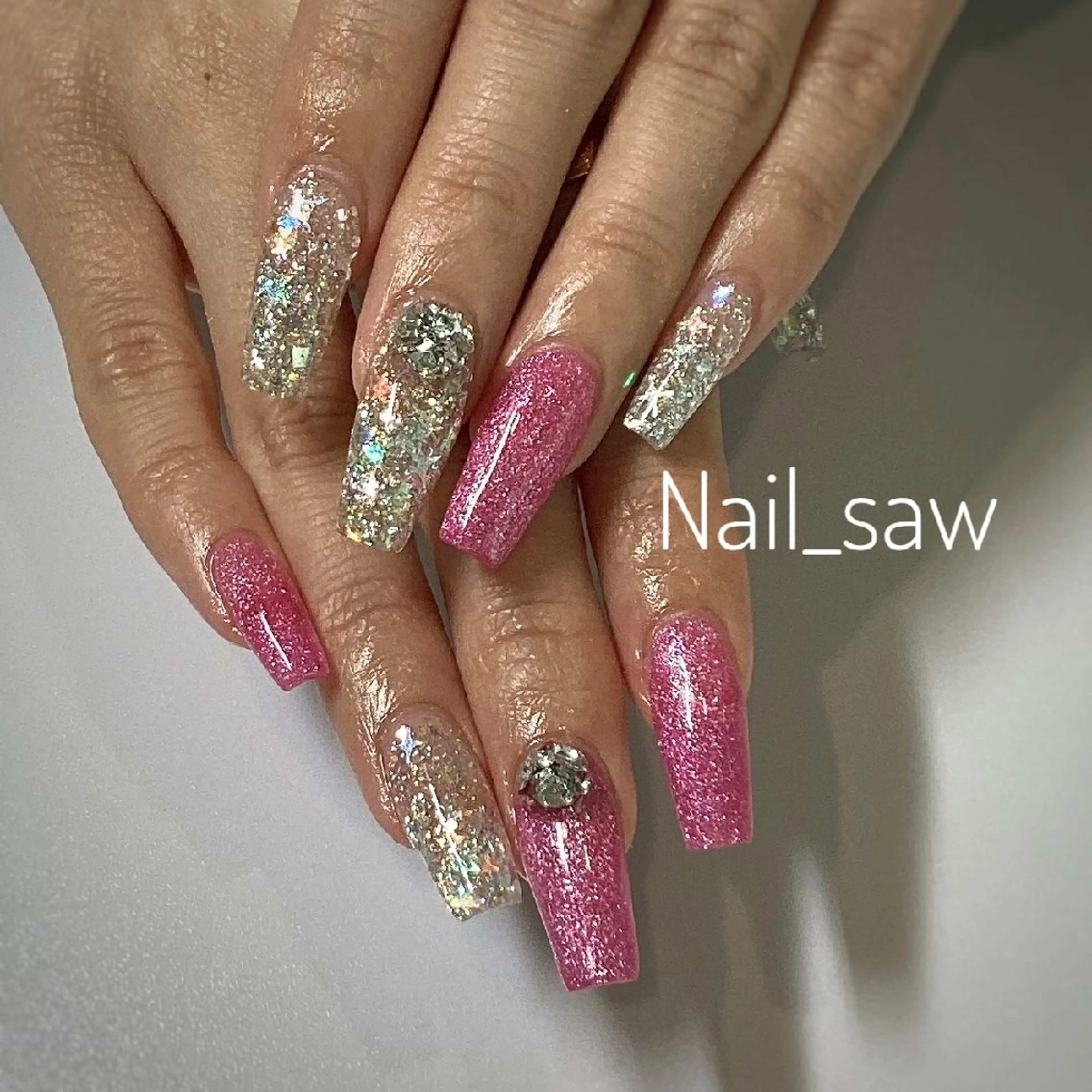 アクリルスカルプ(ワンカラー)オフ込みorオフ無しの写真