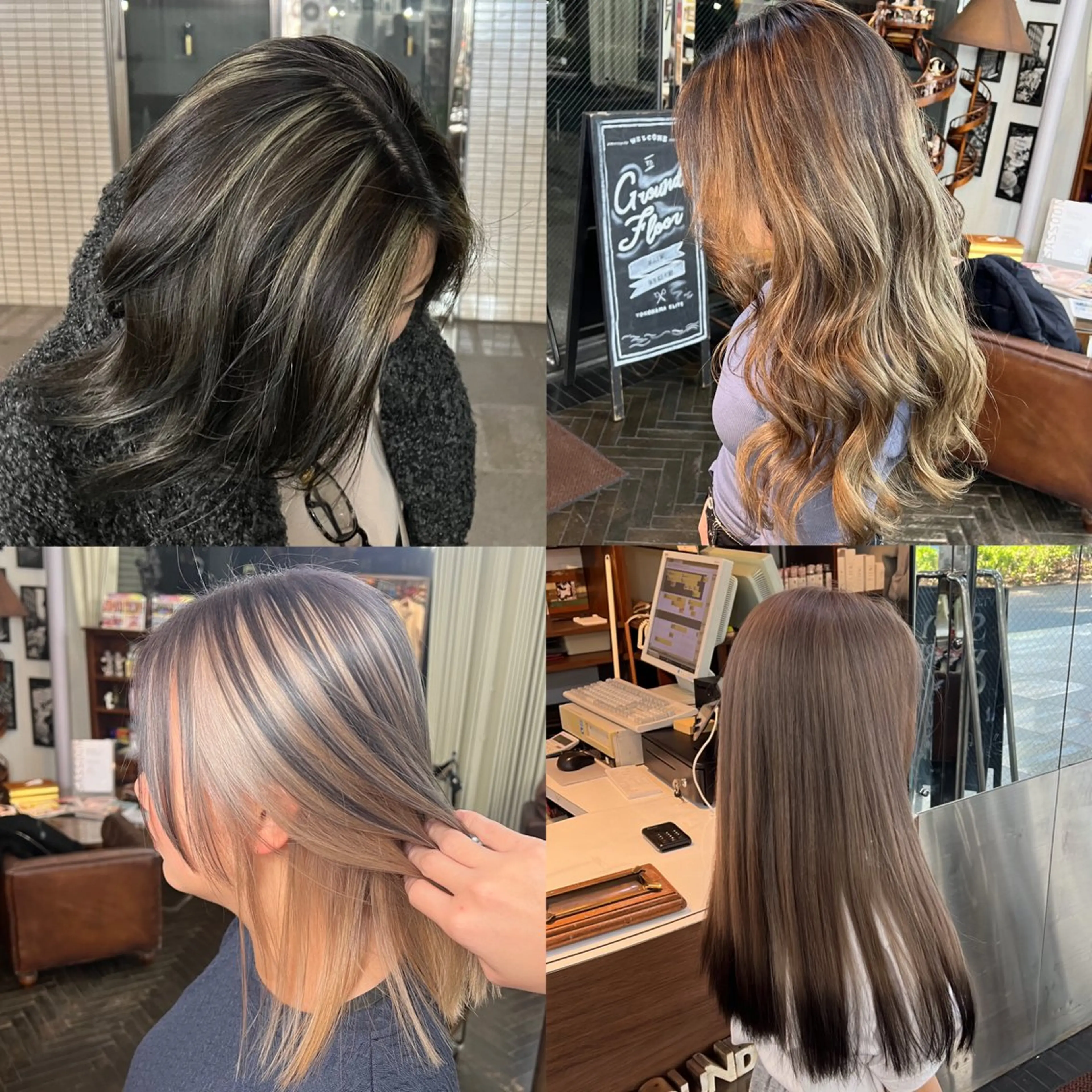 セミロング カラー レイヤー/ボブ/ ミニボブ/AOIのヘアスタイル